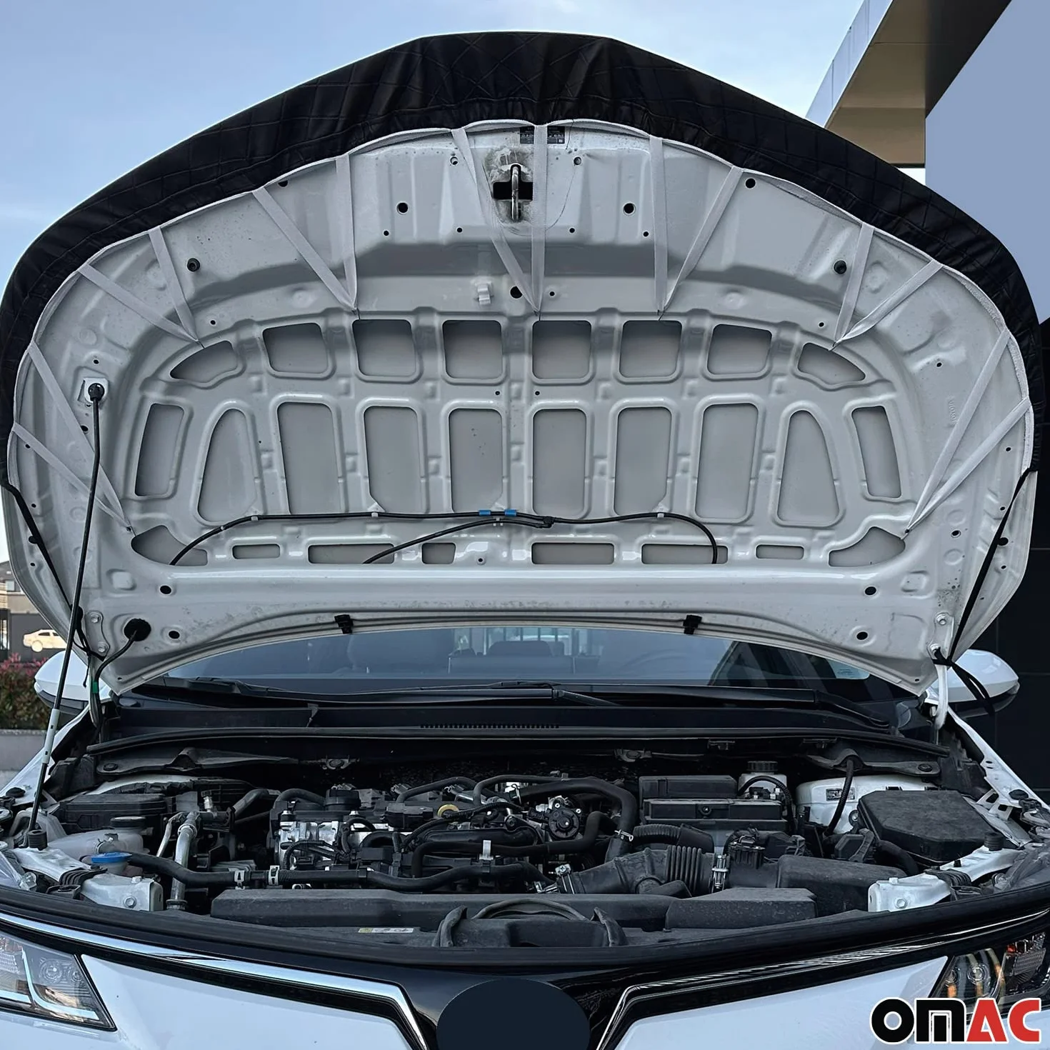 OMAC Haubenbra Steinschlagschutz Bonnet Bra kompatybilny z Citroen C3 2016-2024 Czarny Halb
