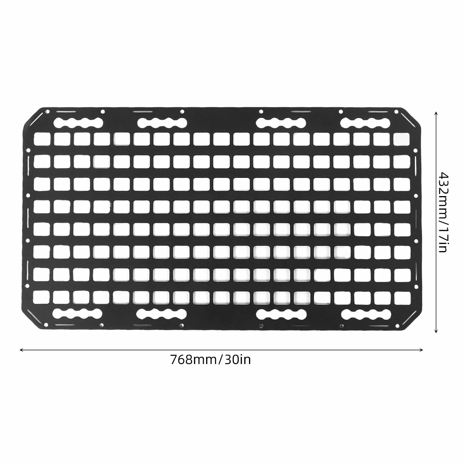 Tbest L Track Molle Panel Aluminiowy Organizer do Samochodów SUV Pickupów RV Lekkie Akcesoria do Zawieszania Tablica Przechowywania