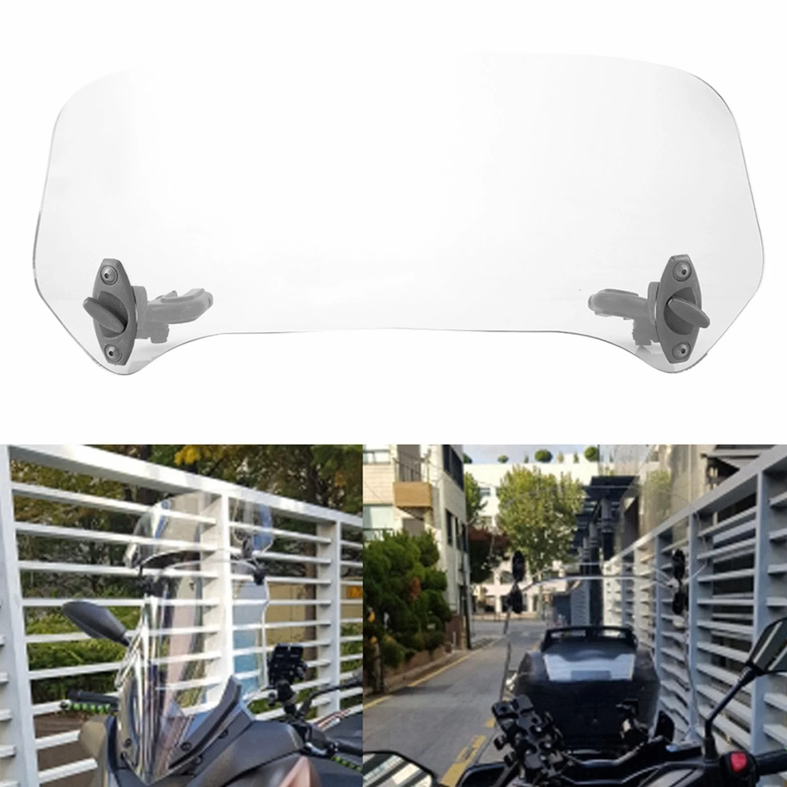 Uniwersalny Regulowany Deflektor Powietrza Spojler Szyby Motocyklowej Osłona Przednia