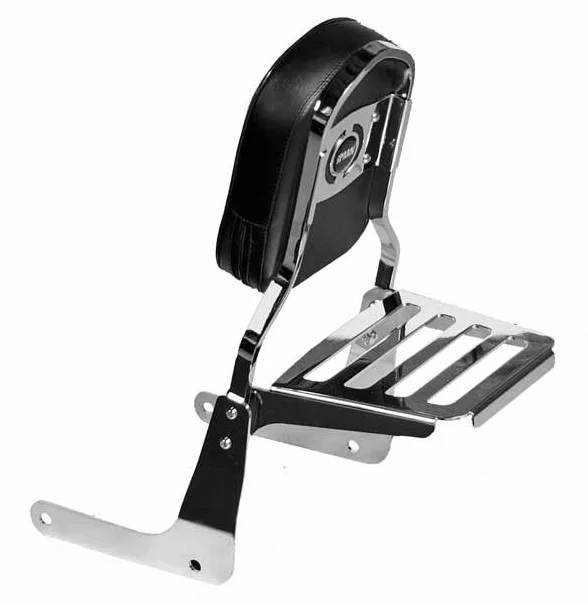 Wysokie chromowane oparcie z bagażnikiem do Keeway Super Light 125/STD - 0649
