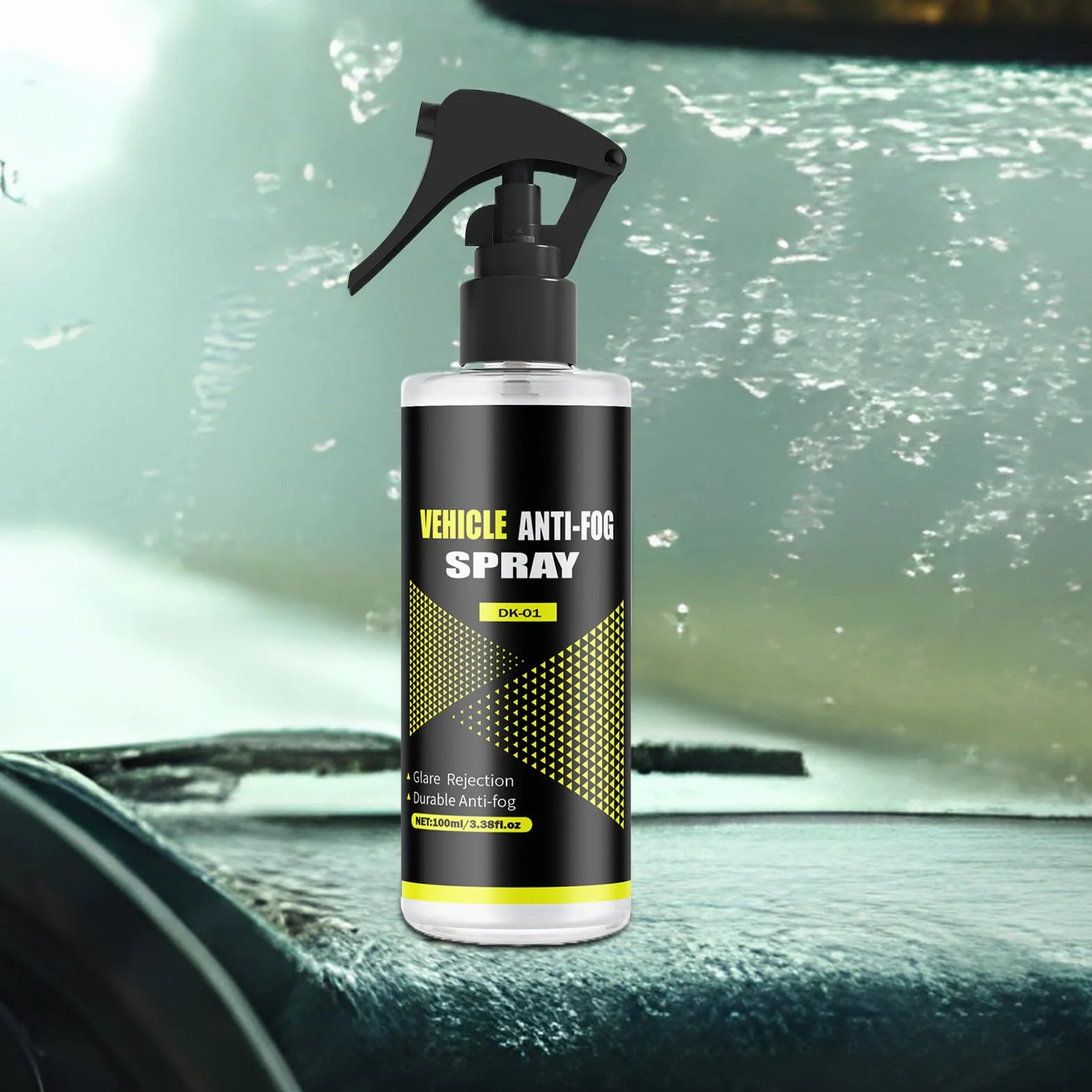 Przeciwmgielny spray do przedniej szyby 100 ml powłoka przeciwdeszczowa 15 x 6 cm do samochodu