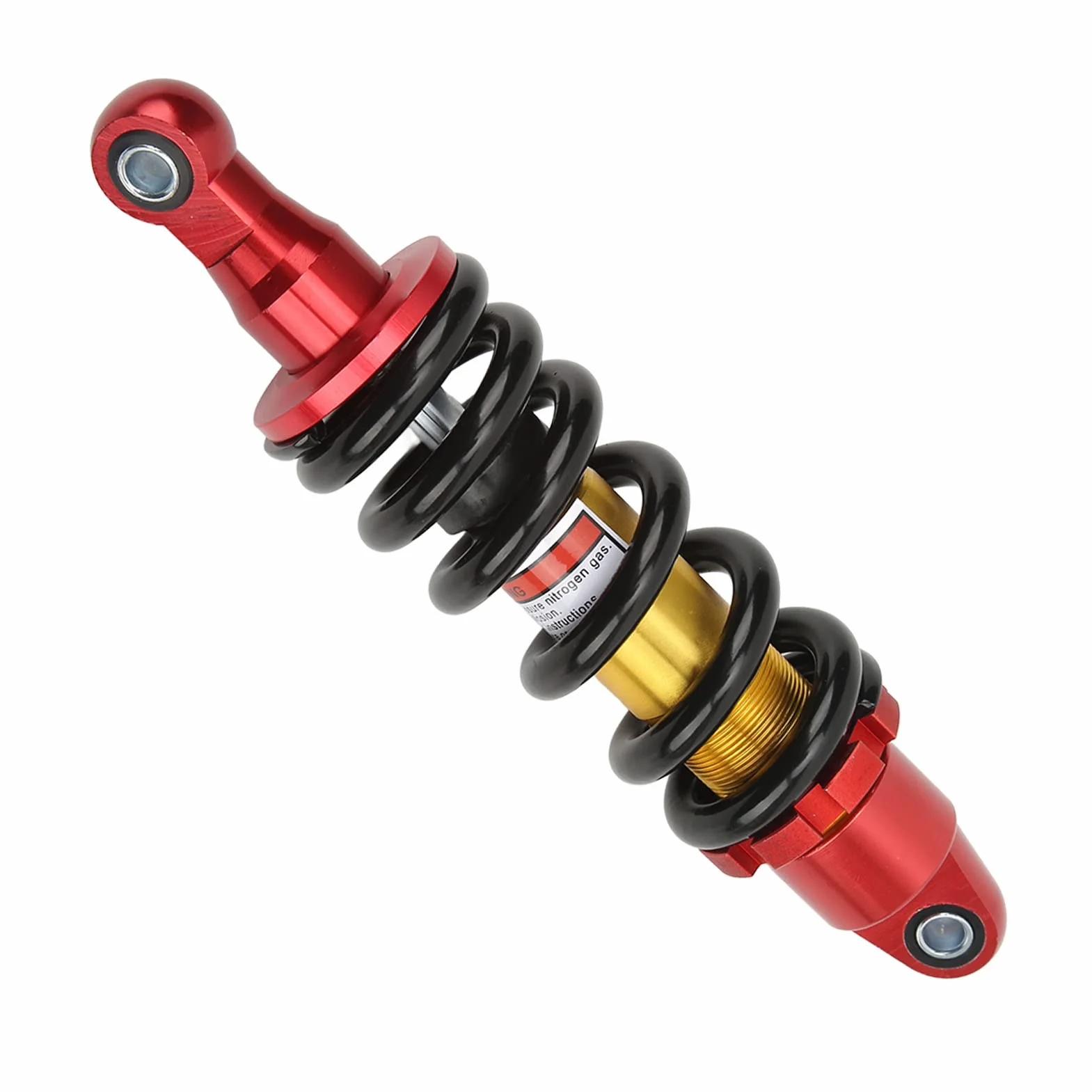 Aramox Amortyzator motocyklowy, 270mm Amortyzator tylny 11mm Regulowany amortyzator sprężynowy Uniwersalny do motocykli, quadów, quadów, skuterów