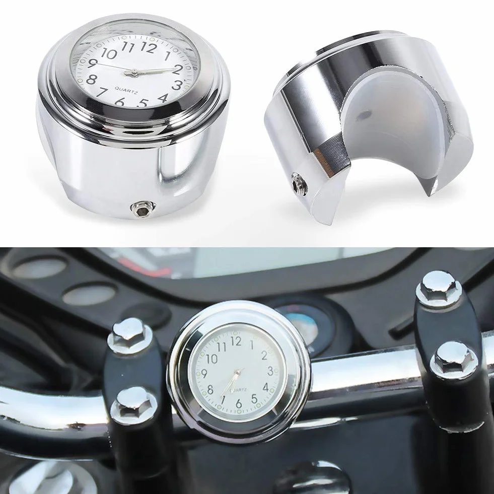 Zegarek na Kierownicę Motocykla Wodoodporny 7/8" do 1"