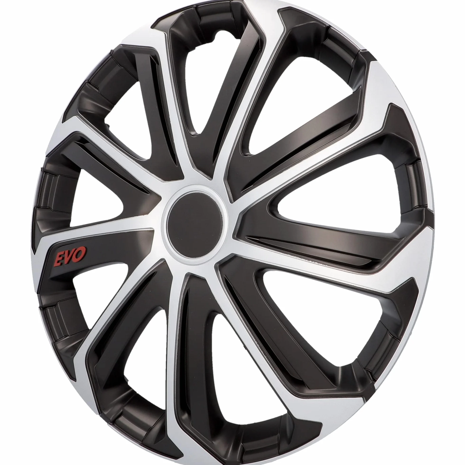 Cartrend Evo 14" kołpaki do felg stalowych ABS odporne na uderzenia czarny srebrny