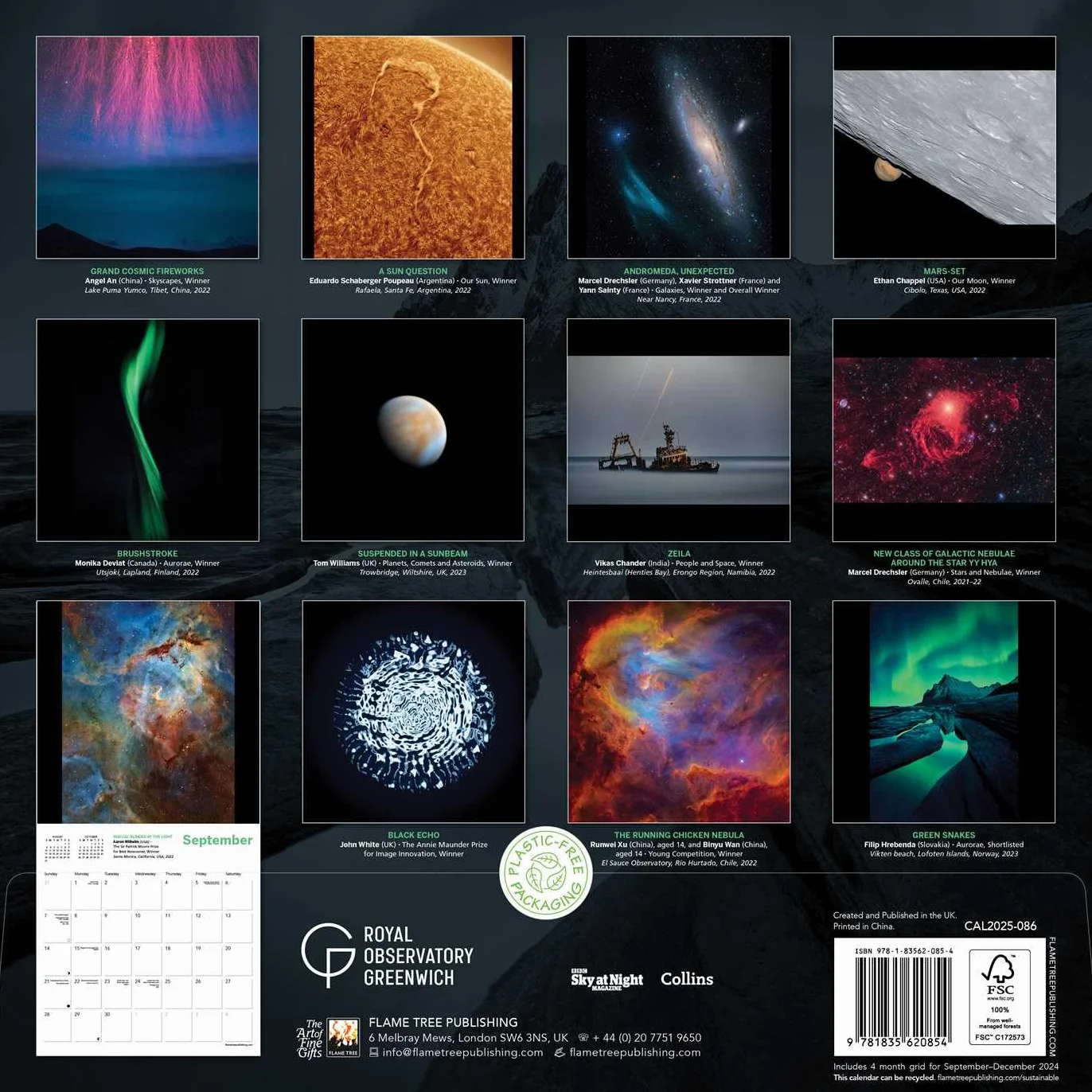 Royal Observatory Greenwich: Astronomy Photographer of the Year Wall Calendar 2025 (Art Calendar): Original Flame Tree Publishing-Kalender [Kalender]