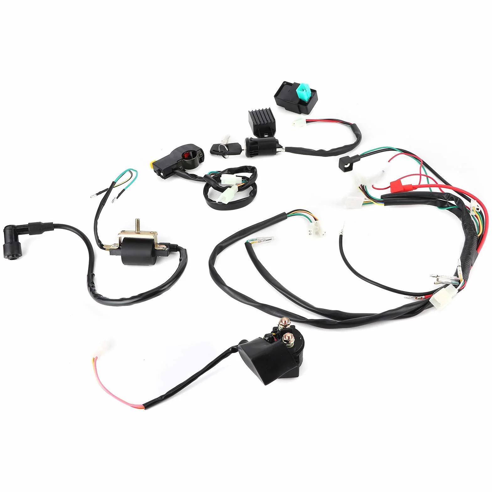 Tbest drut/zestaw wiązki przewodów rozrusznik elektryczny kable w wiązce silnika nadające się do Pit Quad motor terenowy Atv