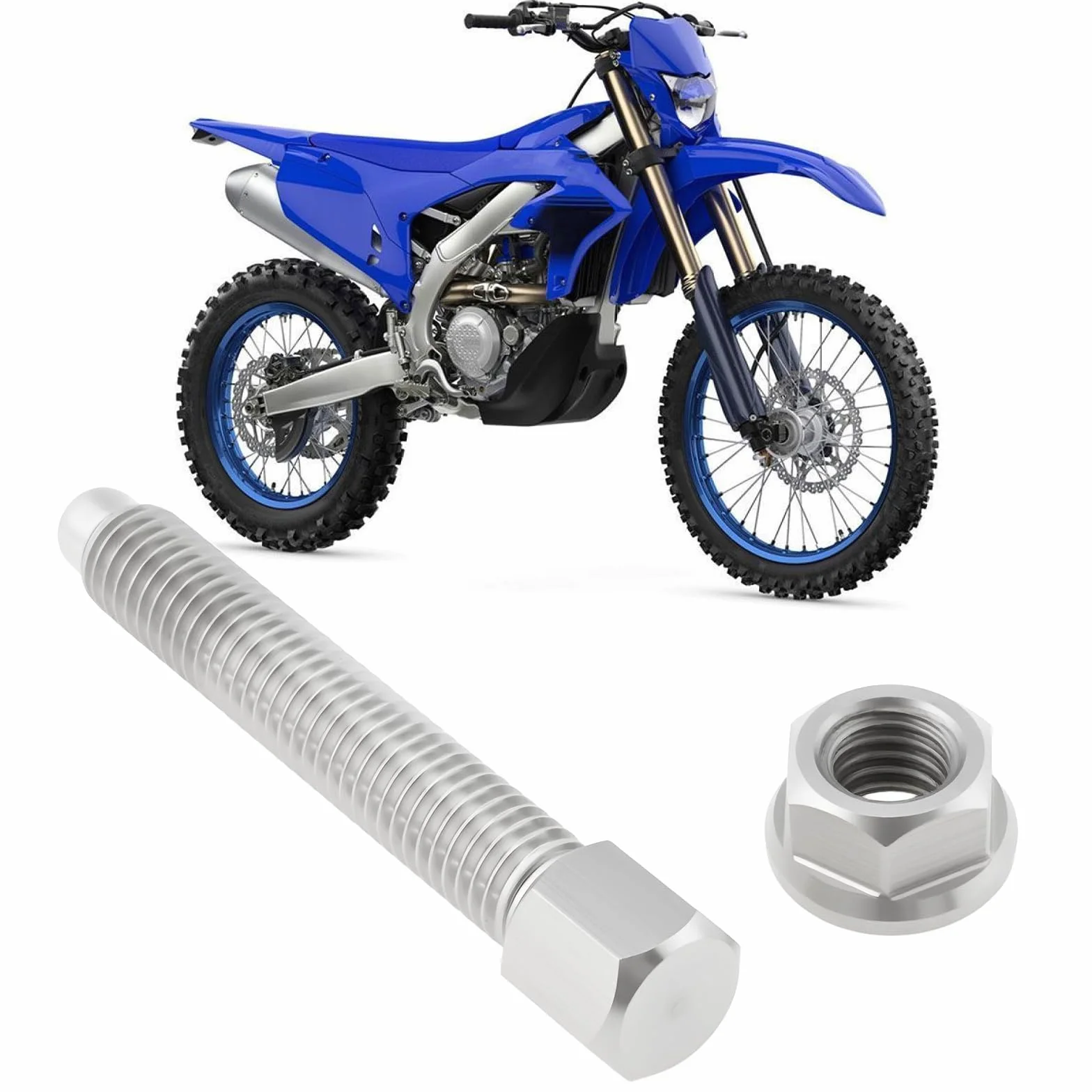 ECSiNG Śruby i nakrętki regulatora łańcucha ze stali nierdzewnej M8x1,25 kompatybilne z HONDA 85 125 150 250 450 R 2004-2020