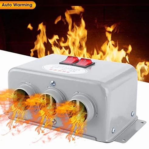Ejoyous Podgrzewacz samochodowy 12V 400W-600W Odmrażacz przedniej szyby 3 otwory