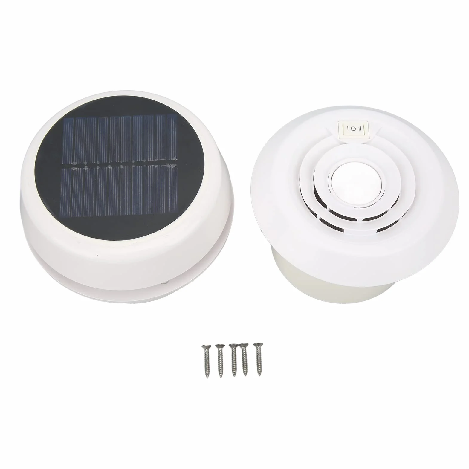 Wentylator solarny RV, wentylator dachowy 12V z siatką ochronną, wentylator wyciągowy do przyczep kempingowych, okrągły otwór wylotowy w kształcie grzybka do łodzi, jachtu, przycze