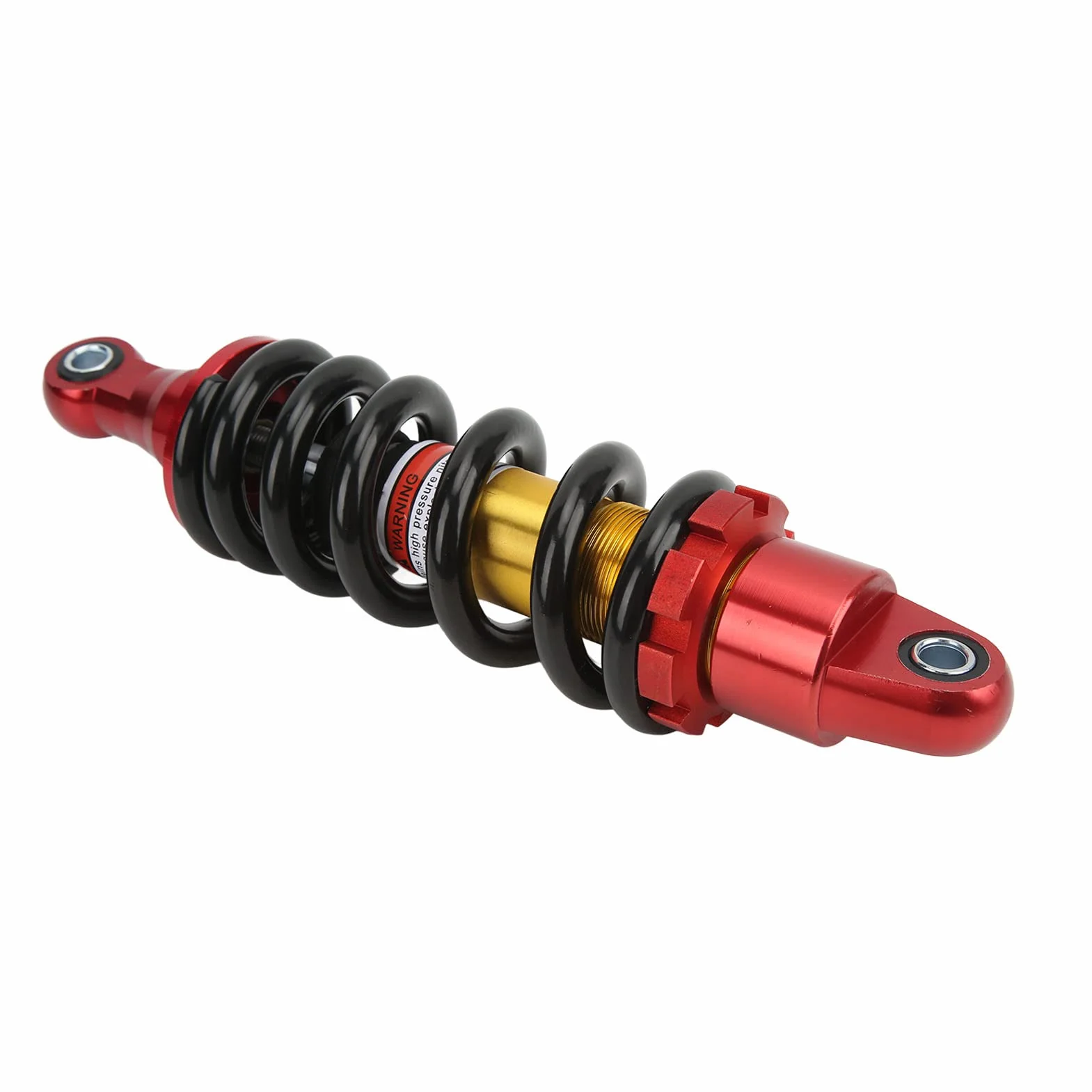 Aramox Amortyzator motocyklowy, 270mm Amortyzator tylny 11mm Regulowany amortyzator sprężynowy Uniwersalny do motocykli, quadów, quadów, skuterów