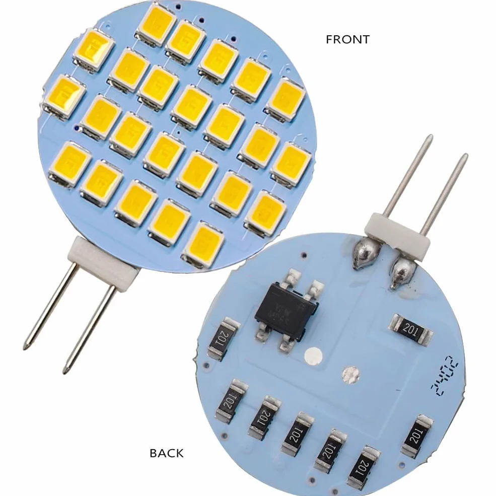 GRV Wymienna żarówka halogenowa 24-2835smd 24-2835smd SUPER jasne światło RV camping - samochód dolna szafka sufitowa DC12V ciepła biel opakowanie 10 szt