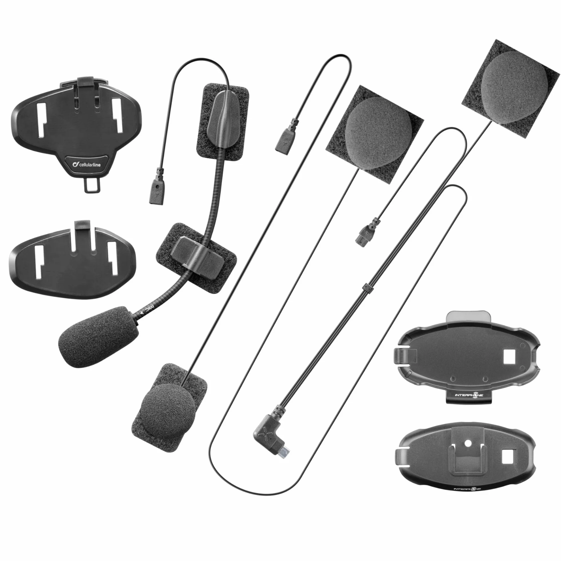 INTERPHONE Zestaw audio 40 mm – kompletny zestaw zamienny do profesjonalnych głośników stereo o wysokiej wierności odtwarzania – interkom Avant, Tour, Sport, Urban, Link