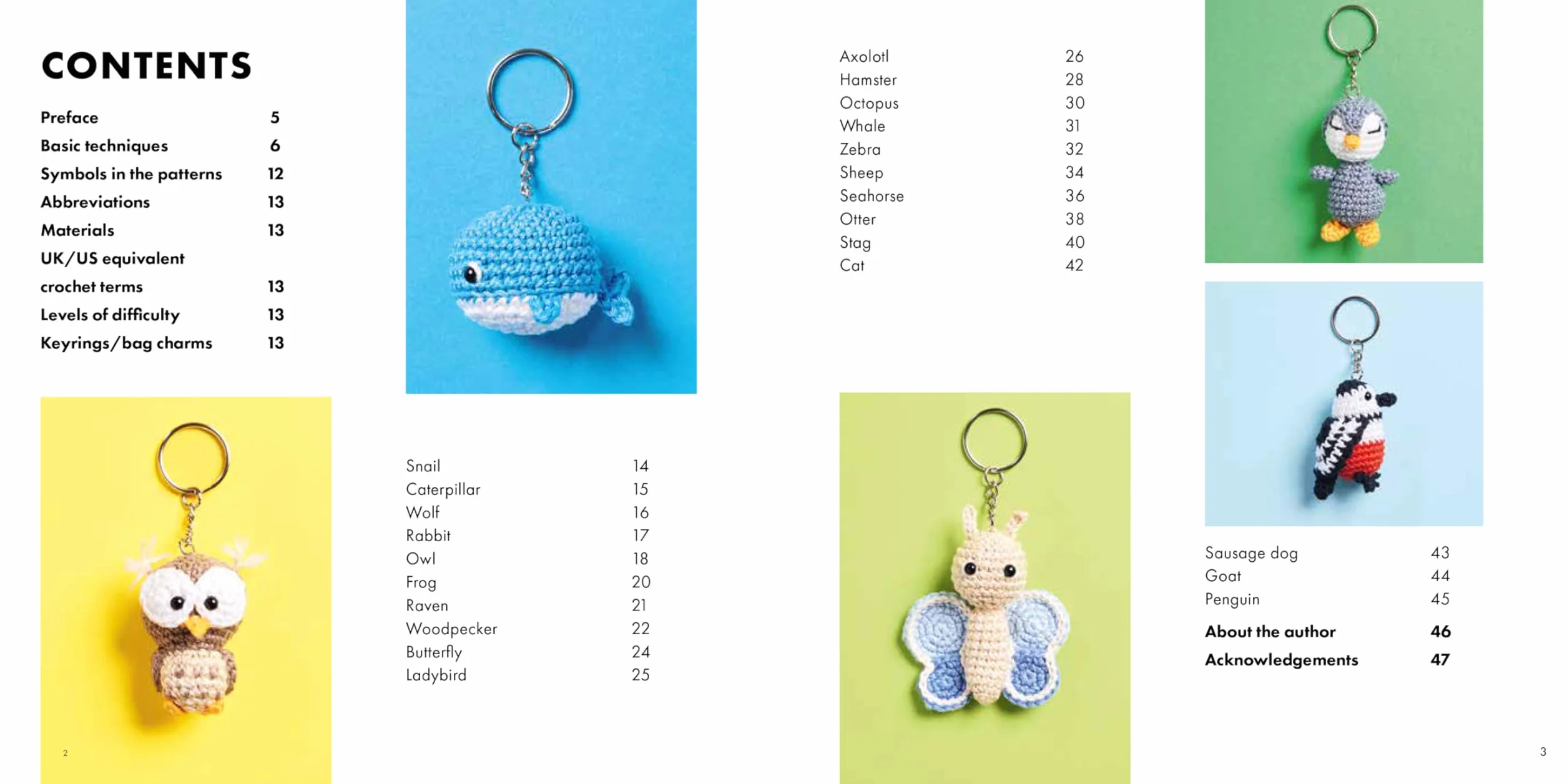 Mini Amigurumi Bag Charms: 23 Adorable Keyrings to Crochet
