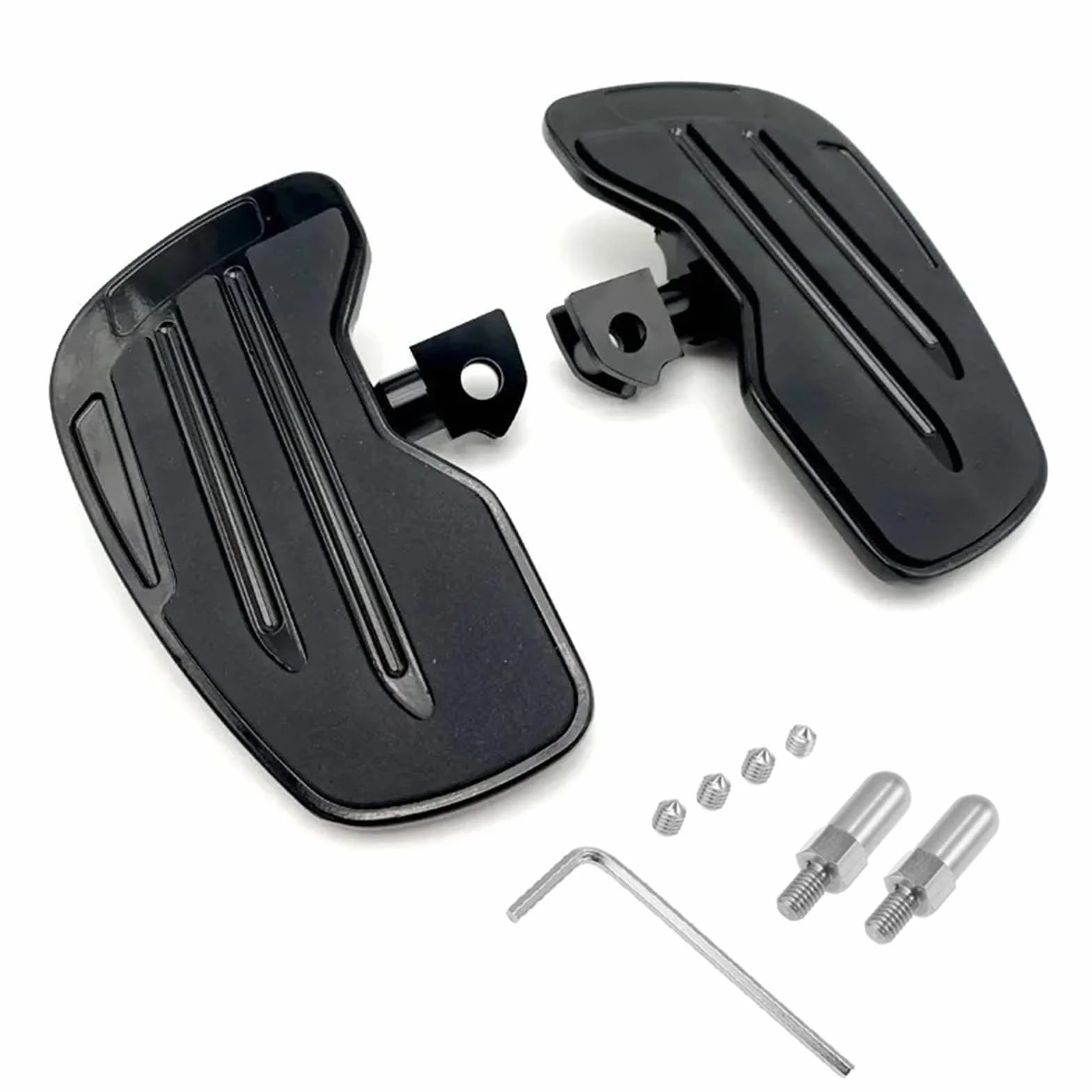 GYMAKR Motocyklowy przedni podnóżek do K-awasaki Vulcan S 650 2015-2023 Podnóżek kierowcy Akcesoria do podnóżków szosowych motocykla (czarny)