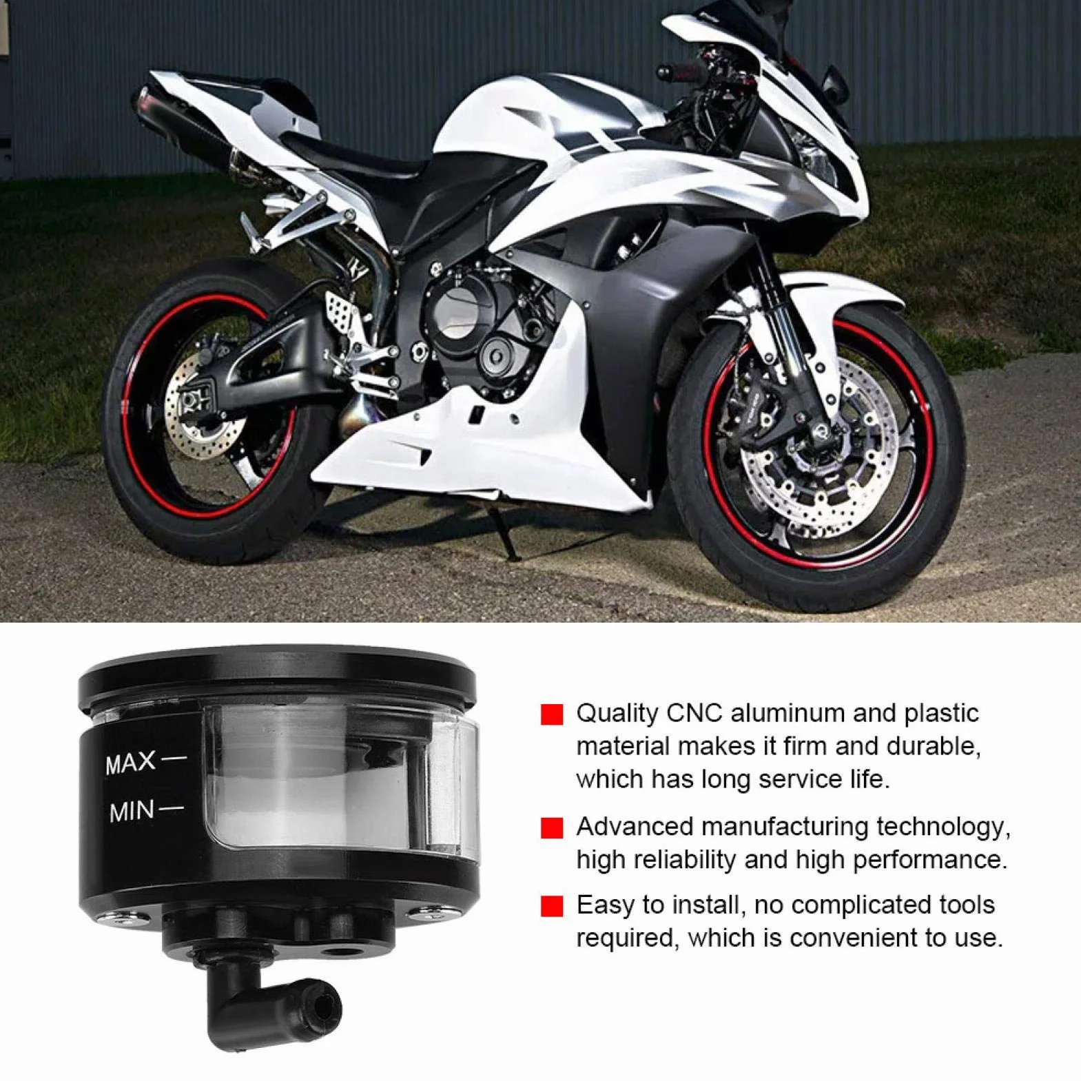 Aramox Zacisk Hamulcowy ze Stopu Aluminium z Tarczą Hamulcową, Czarny i Srebrny, do Mini Gokartów, ATV