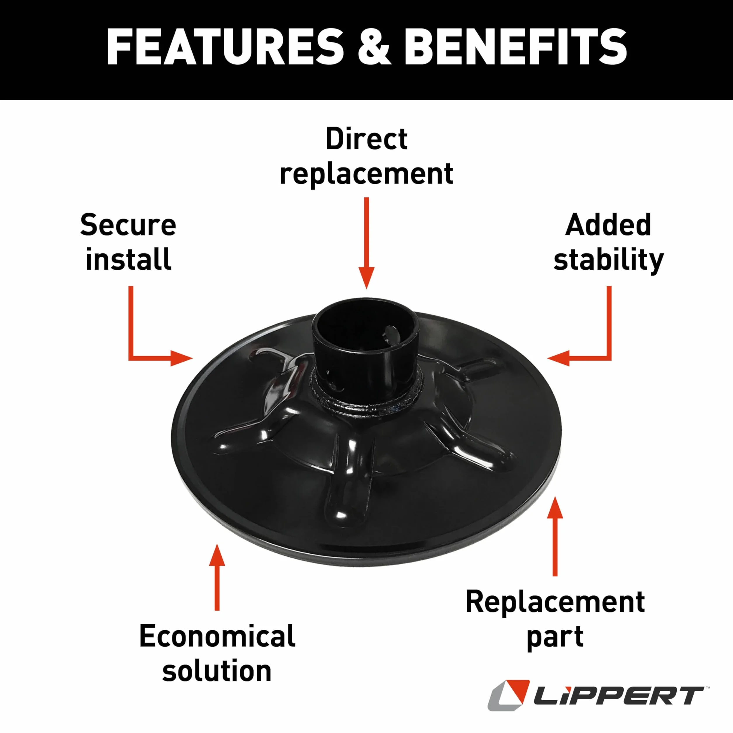 Lippert Components 377962 Nakładka na stopę - tylny podnośnik z efektem Halla