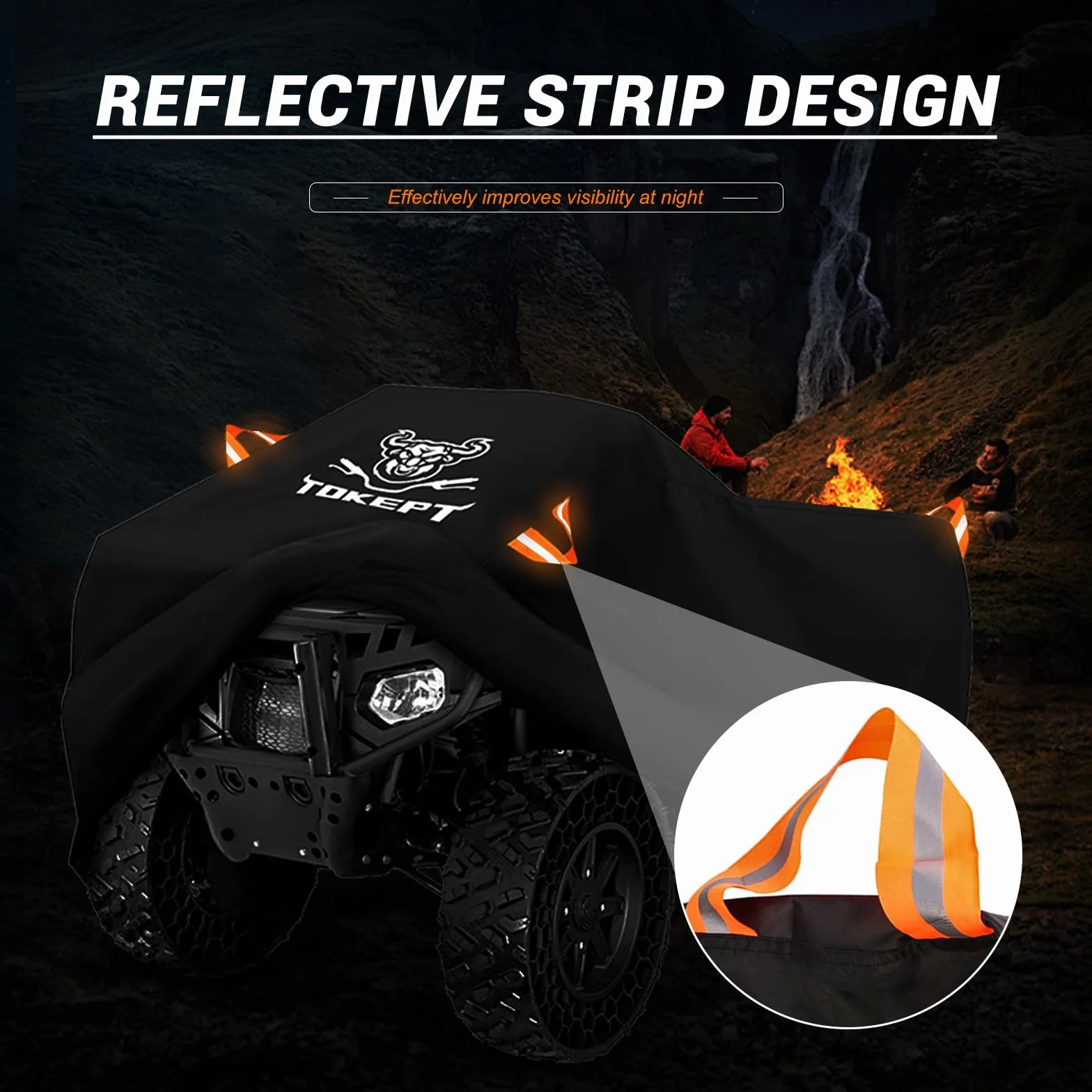 Pokrowiec na ATV, wodoodporny, wytrzymały pokrowiec na 4 koła, całoroczny, odporny na warunki atmosferyczne, ochrona przed promieniowaniem UV do 78-calowego Polaris Kawasaki, Yamaha, Suzuki