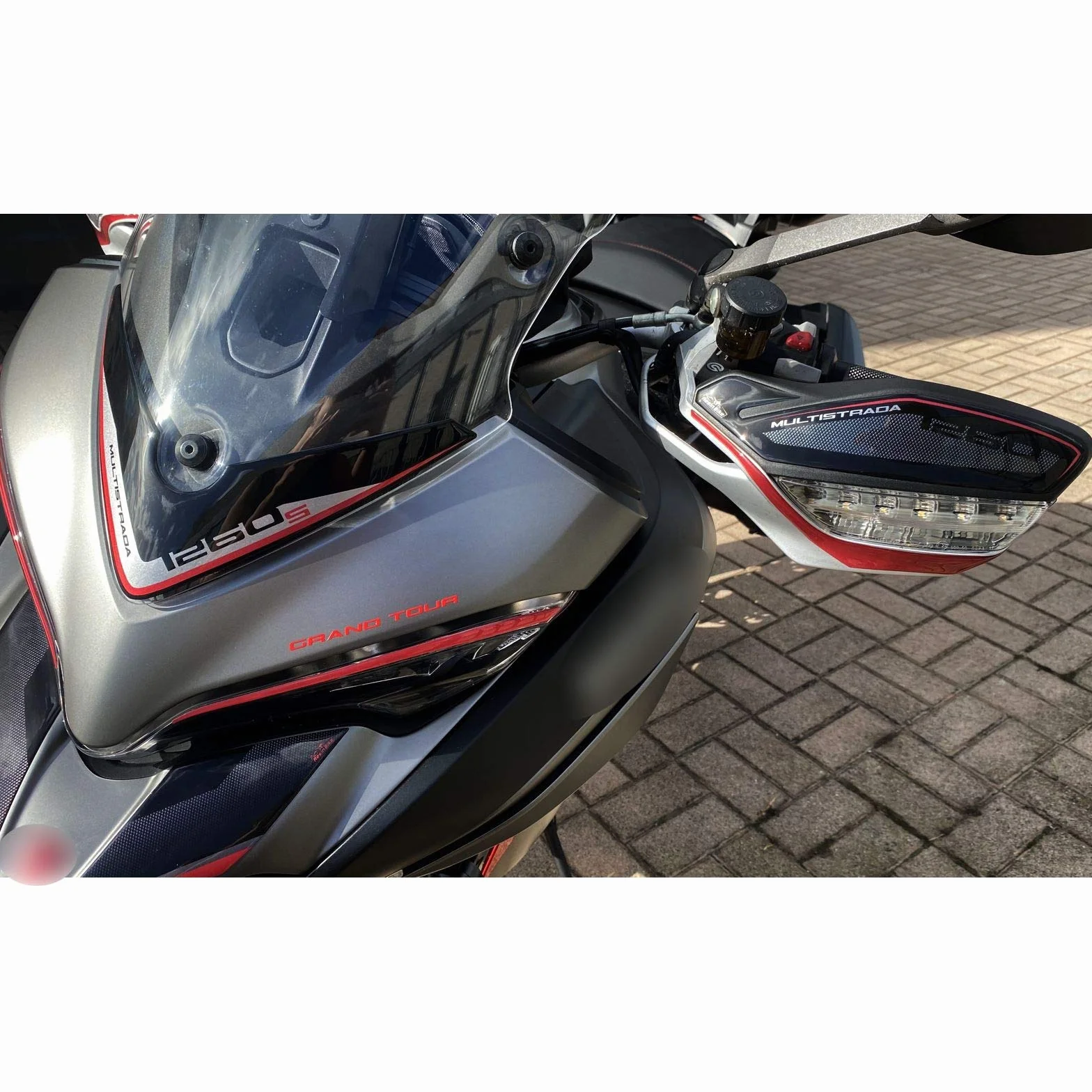 Naklejki 3D na motocykl Ducati Multistrada 1260 S Grand Tour 2018-2020, ochrona dłoni z żywicy