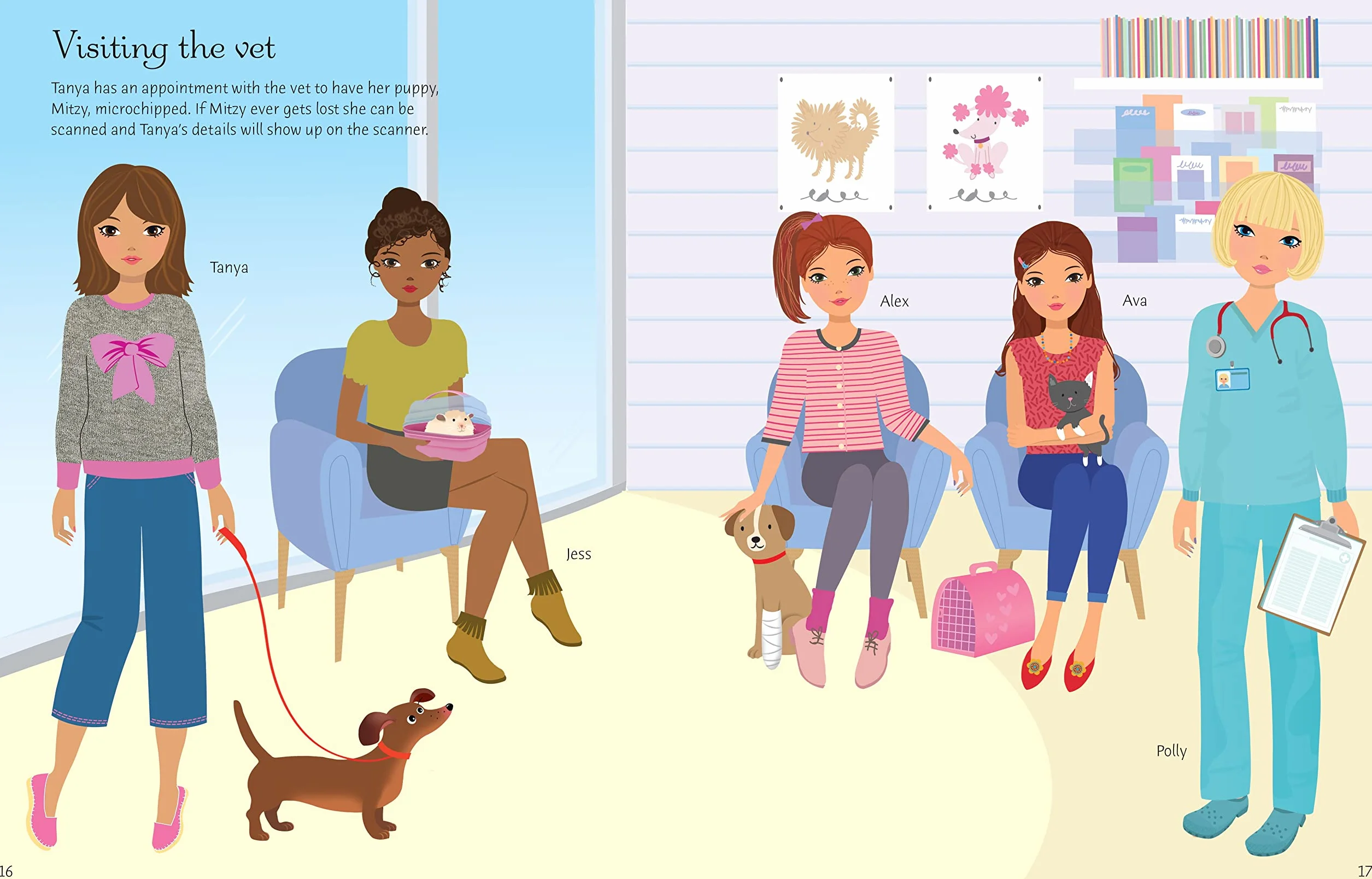 Sticker Dolly Dressing Dogs and Puppies