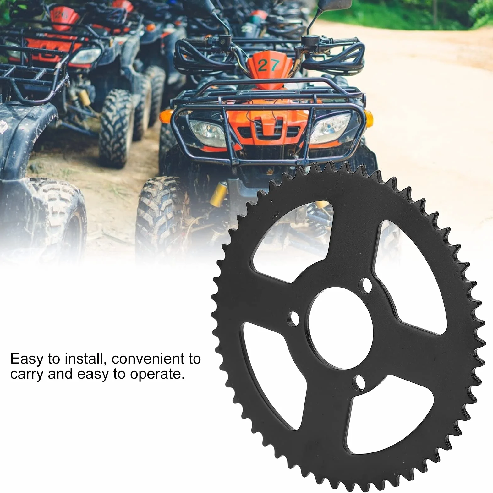 Tylna zębatka łańcuchowa, koło zębate T8F 54T 35mm Zamiennik tylnej czarnej stalowej zębatki do gokartów motocyklowych ATV
