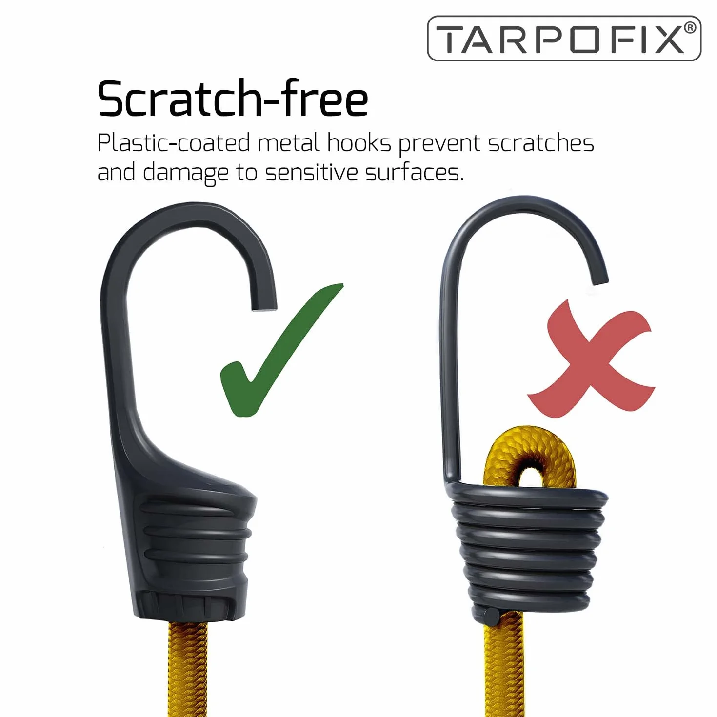 Tarpofix® Liny Napinające z Hakami 24-częściowy Zestaw Expanderów Gumowe Mocne