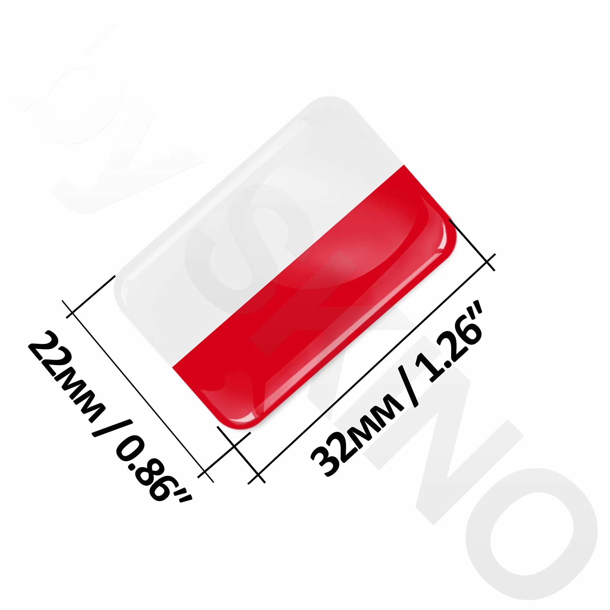 2 x naklejka 3D Polska polska flaga F 118