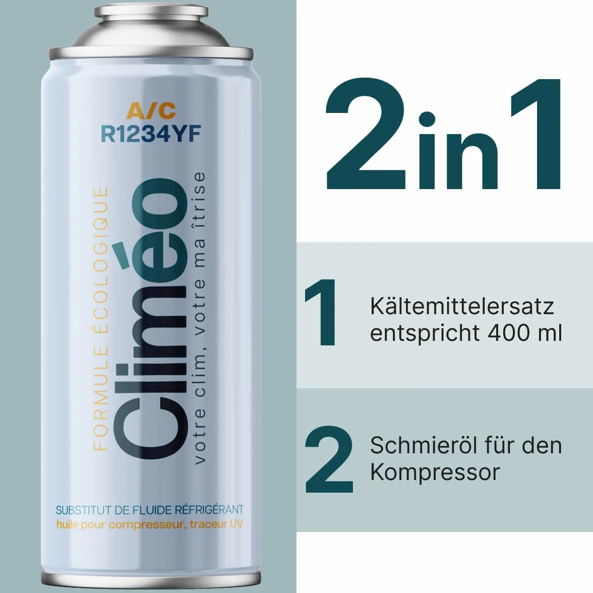 400 ml + wąż z manometrem + adapter – przyjazny dla środowiska czynnik chłodniczy R1234yf