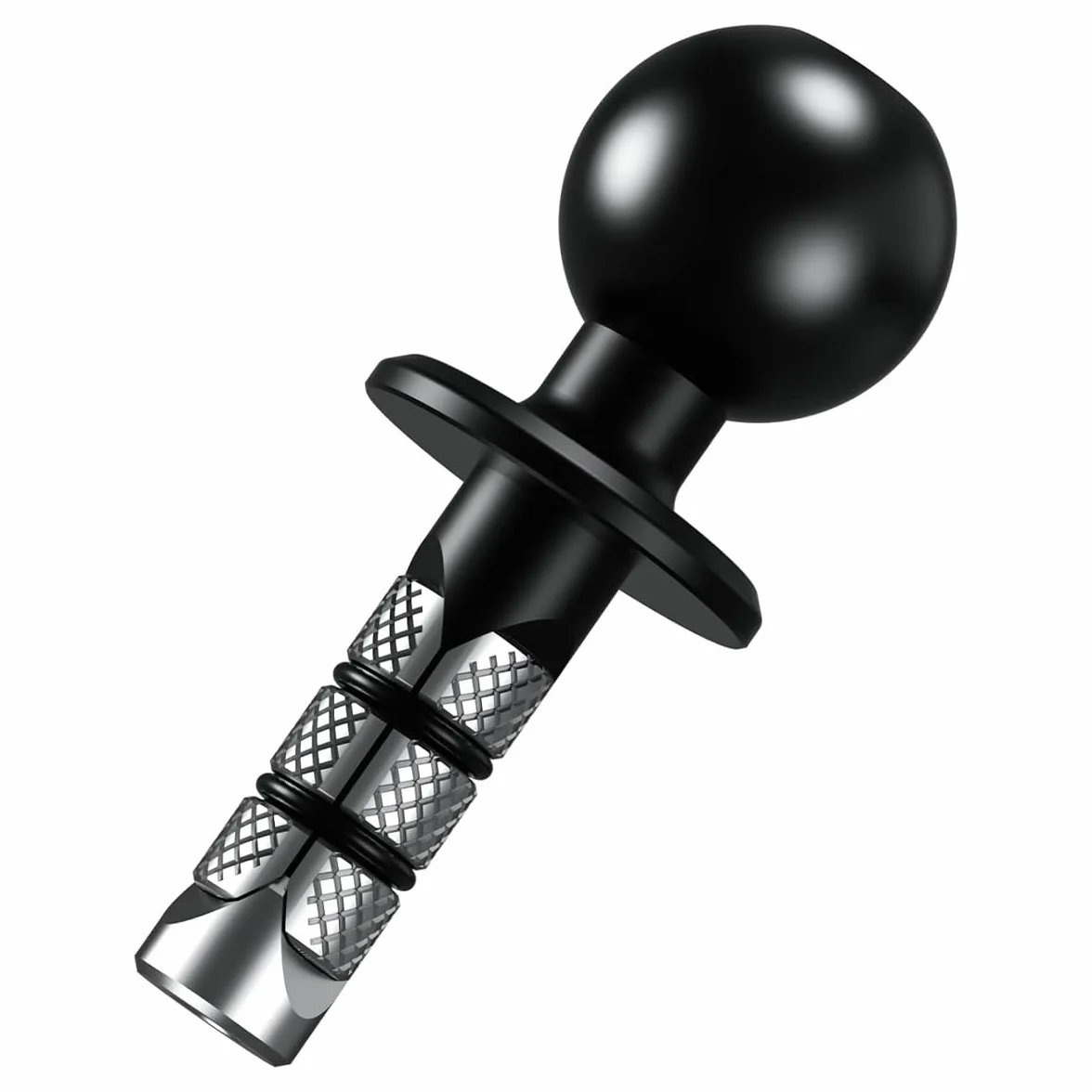 Namvo Metalowy uchwyt na trzpień motocyklowy Fo-Rk z 1-calową kulką TPU odpowiedni do otworów na łodygi o średnicach od 12 mm do 25,4 mm kompatybilny z mocowaniem RAM B rozmiar 2.5 cm kulkowe podwójne