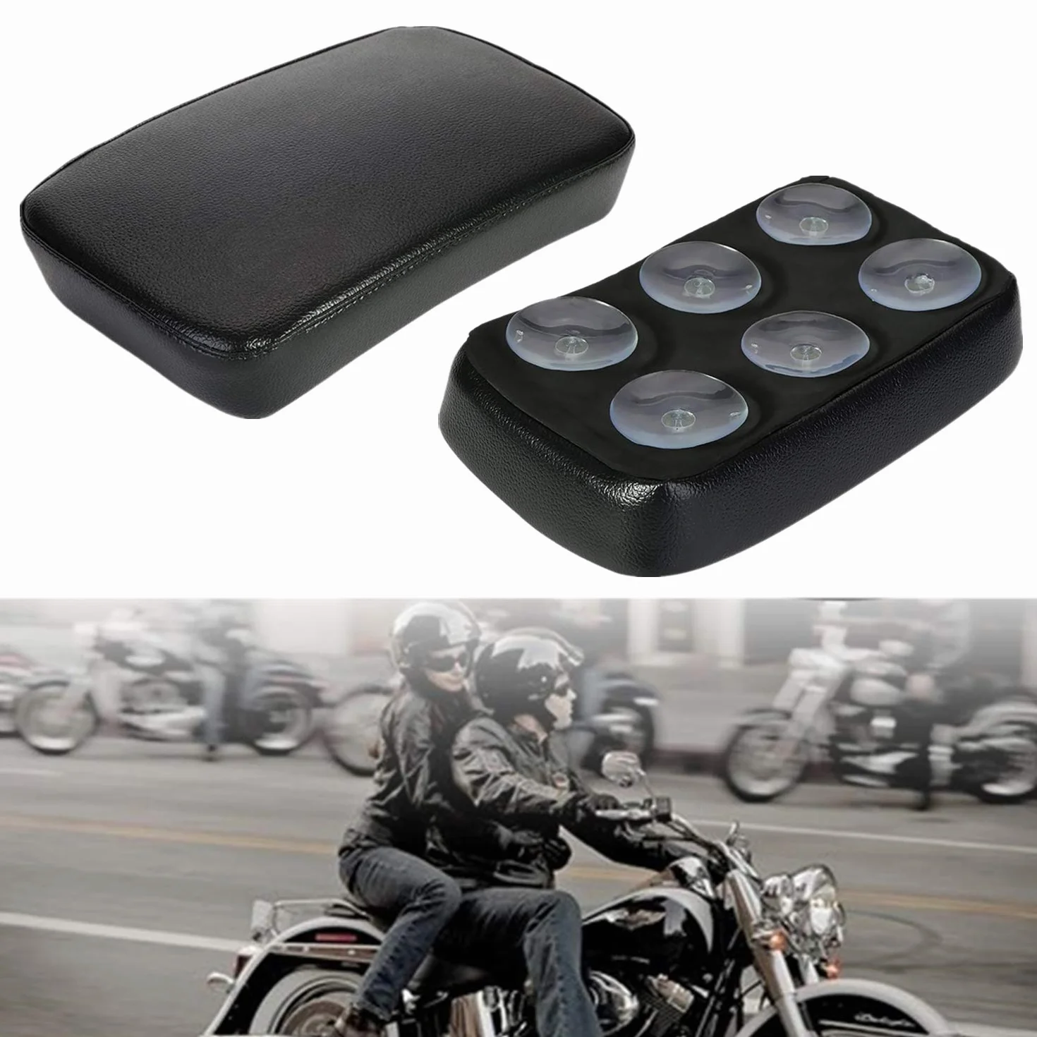 OSAN Sozius poduszka do siedzenia z 6 przyssawkami do Harley