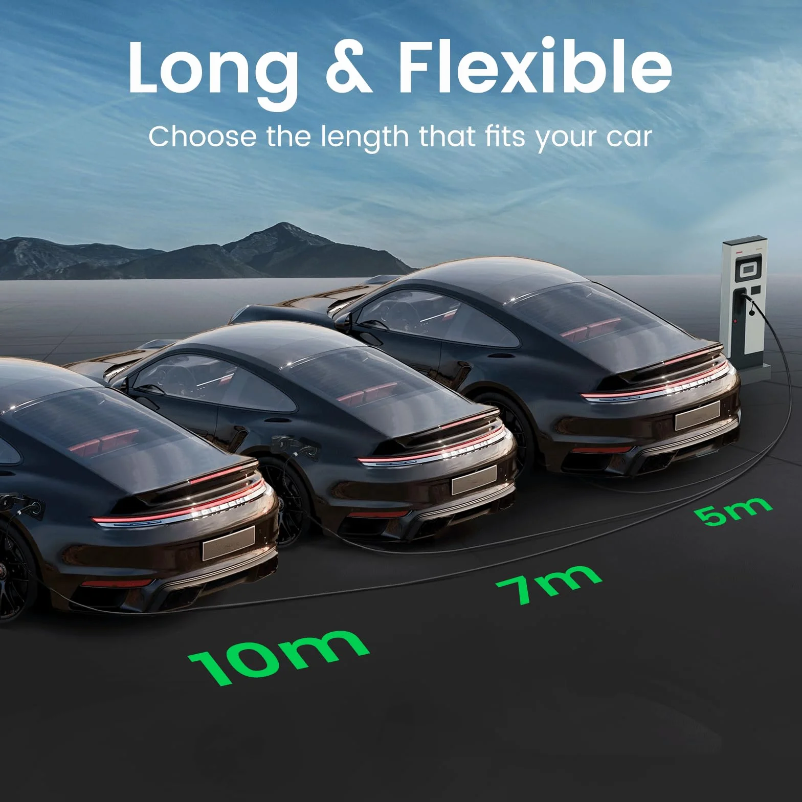 GONEO Typu 2 Kabel ładujący 22kW 5M 32A Kabel do ładowania Samochodów Elektrycznych Typu 2 3-fazowy Tryb 3 do Samochodów E EV/PHEV Typu 2 do Typu 2/CSS2 Kabel do ładowania EV z torbą Transportową