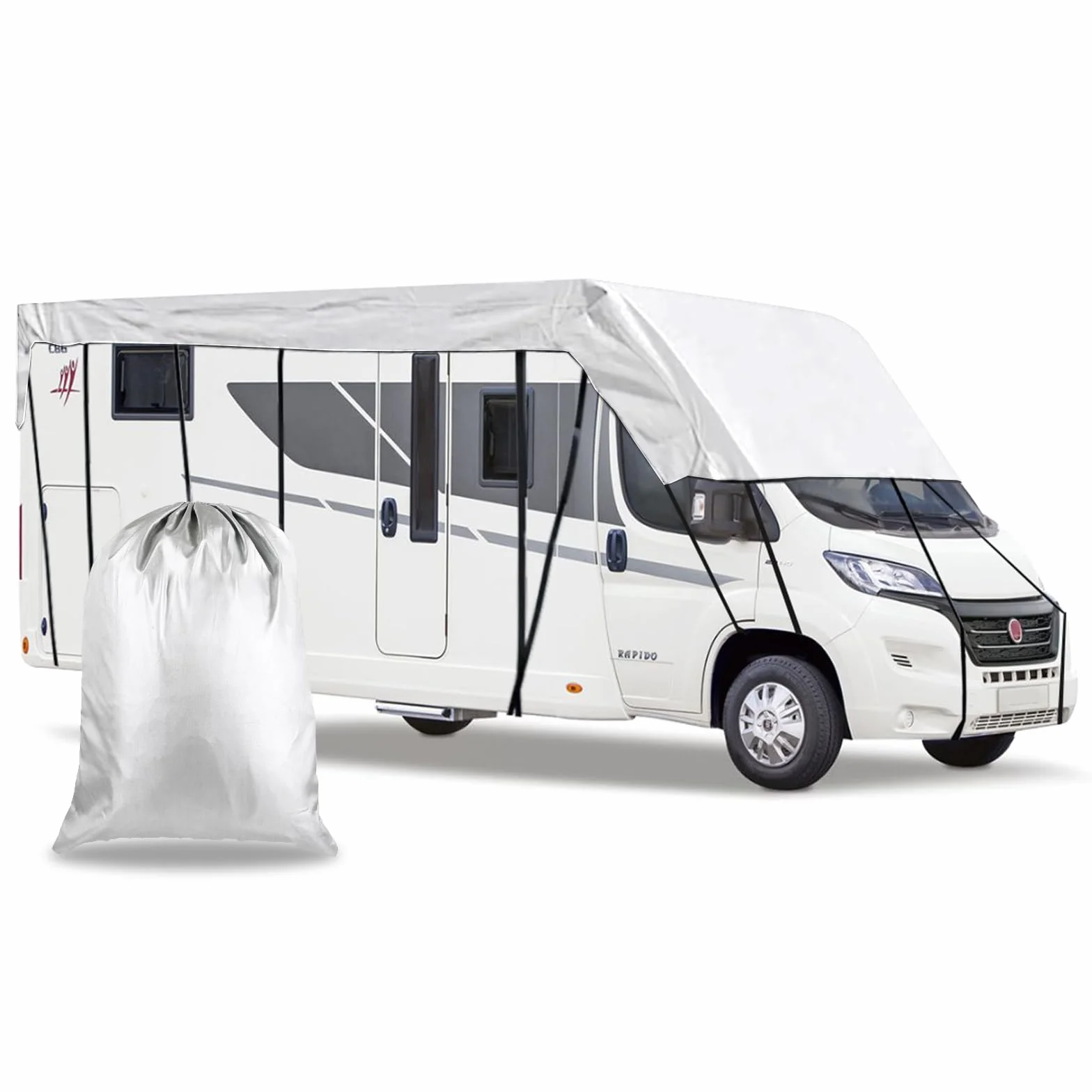 Plandeka Ochronna Dachu Caravana Wodoodporna 210D Caravan Cover 6.5 x 3 m