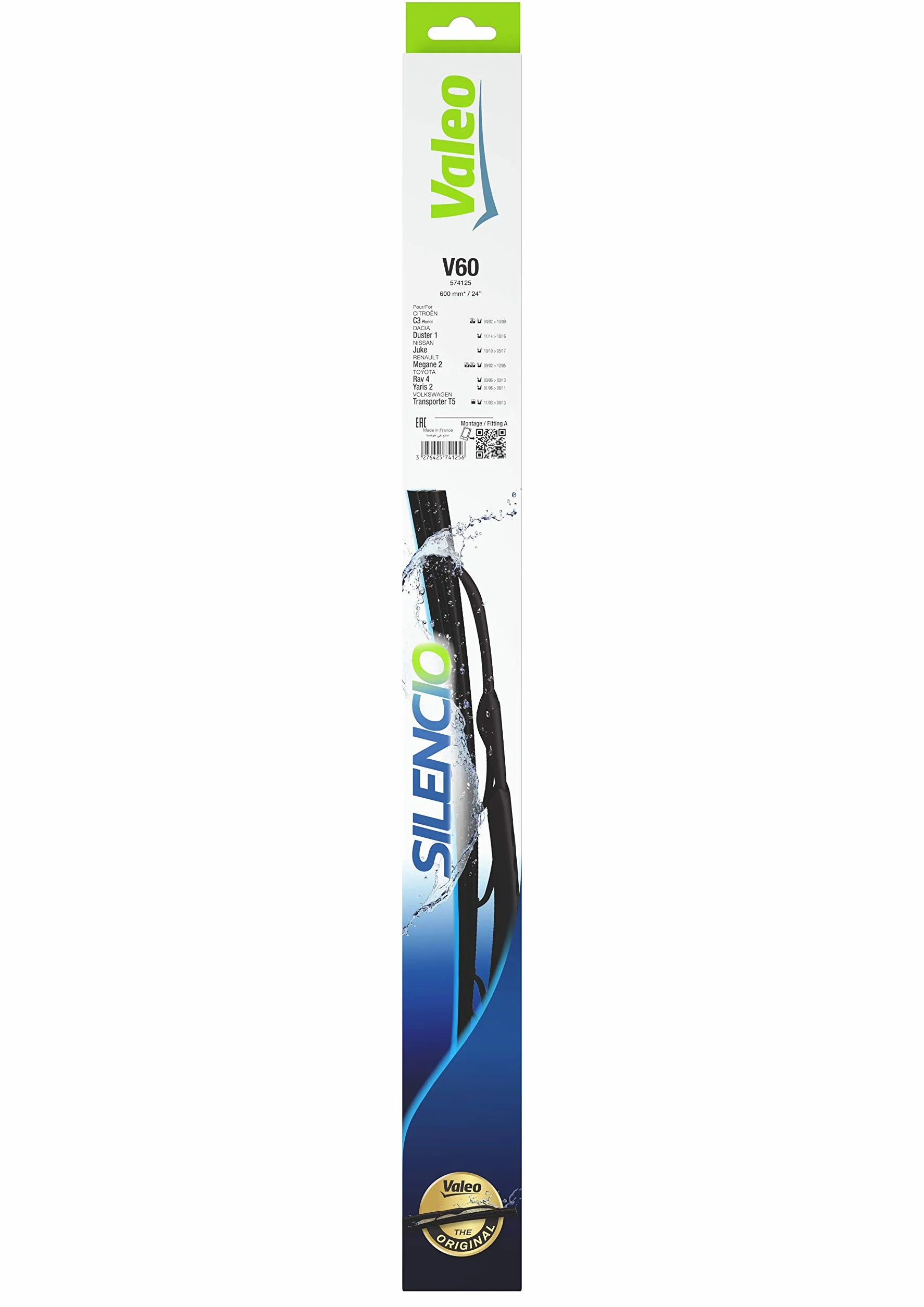 VALEO Silencio Wycieraczka Przedniej Szyby 600mm V60 Jedna Sztuka