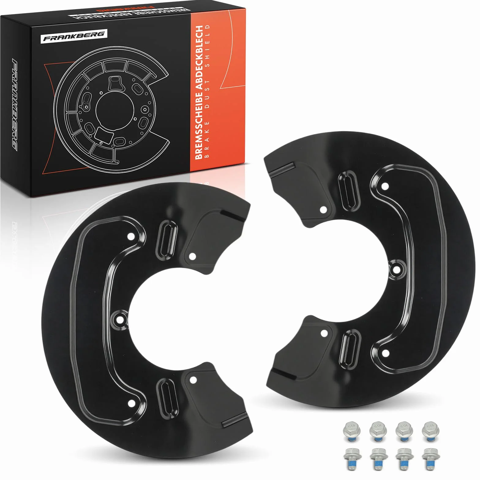 Frankberg Blacha kotwiąca, błotnik kompatybilny z ML350 2007-2011, Brake Dust Shield, Black Front Left and Right 2 szt., zamiennik # A1644210320