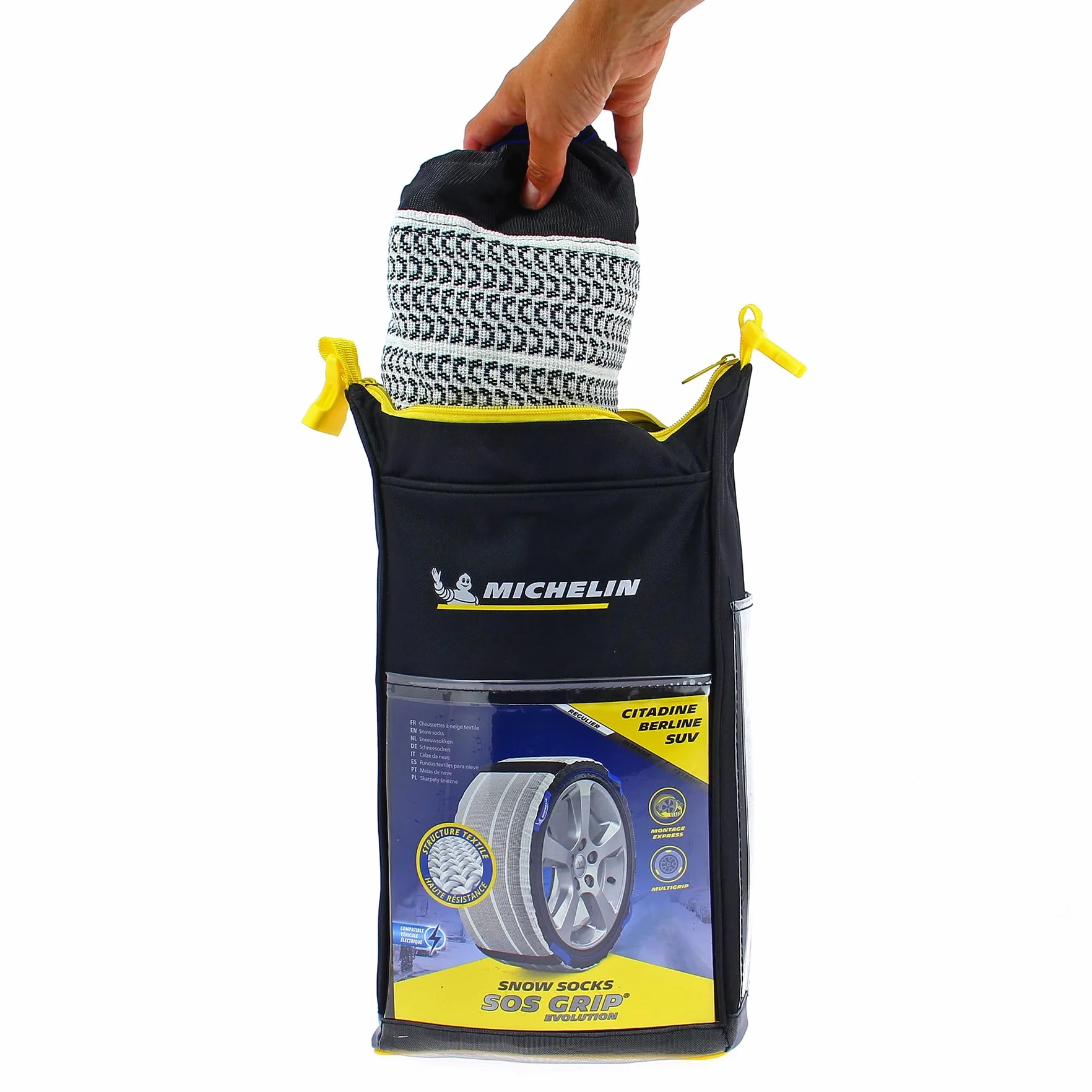 Michelin 008417 Łańcuchy tekstylne z instrukcją montażu z opakowaniem do przechowywania z rękawicami ochronnymi