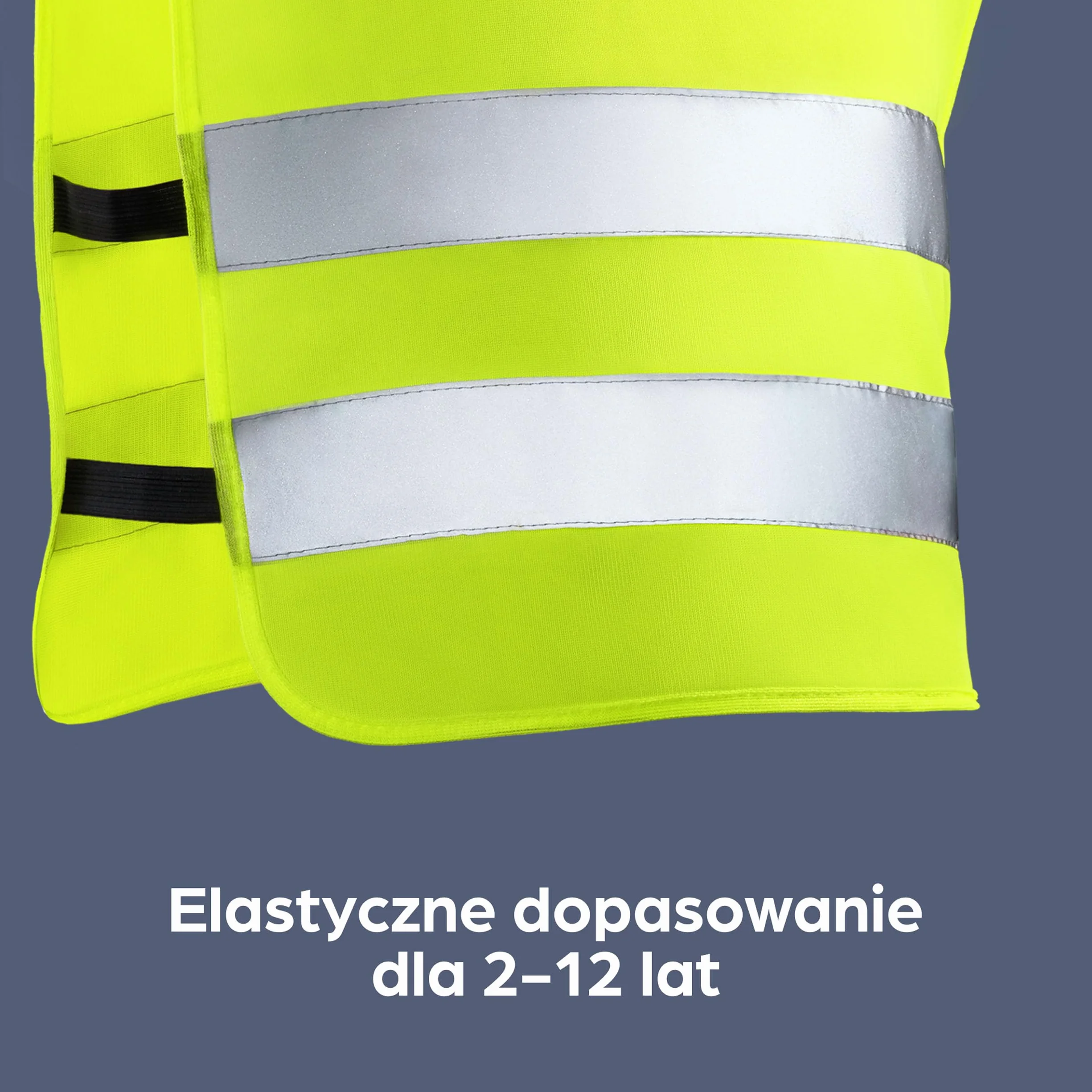 2 kamizelki ostrzegawcze dla dzieci, żółta, dobrze widoczna, oddychająca, uniwersalna, rozmiar dla chłopców i dziewczynek
