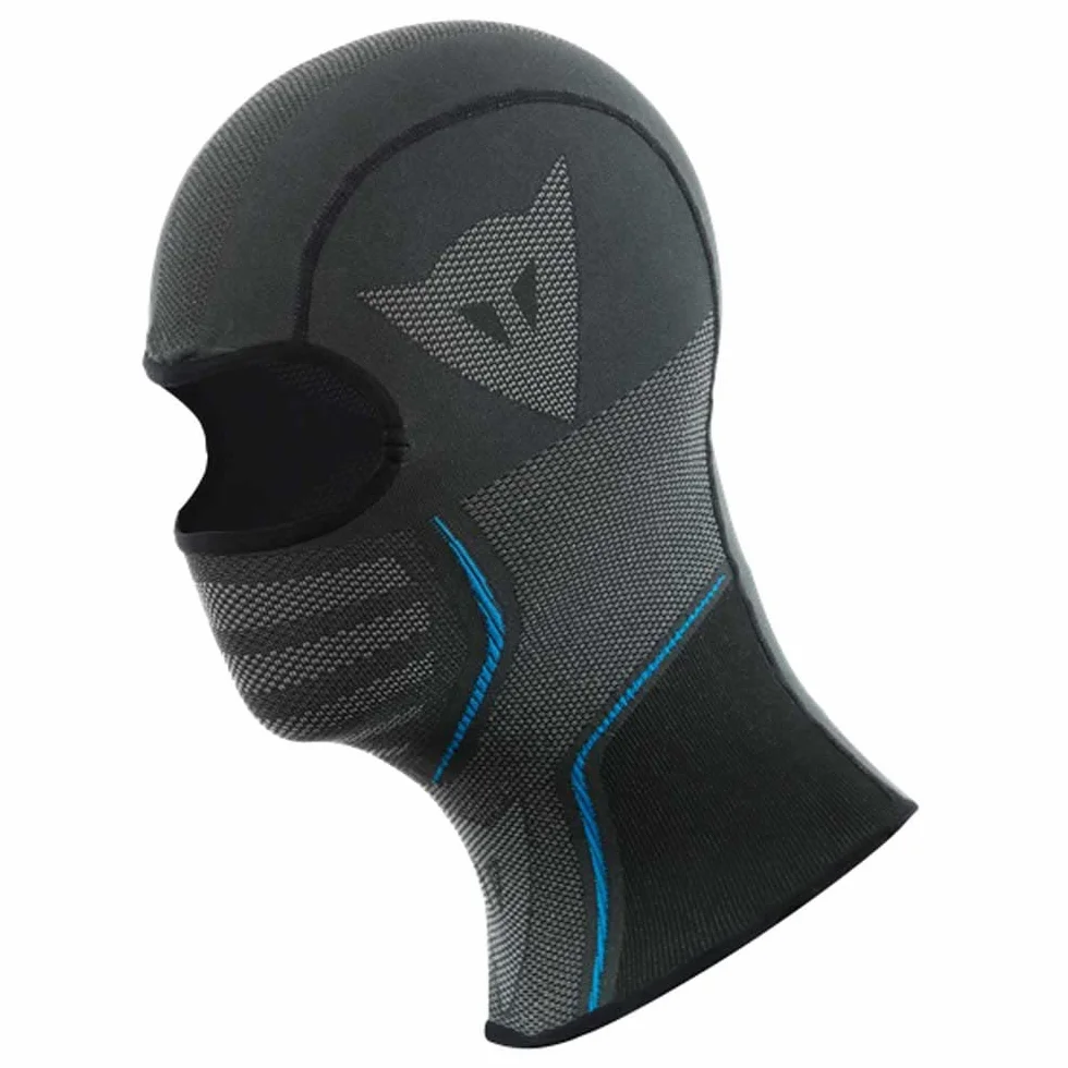 Dainese - Dry Balaclava, kask zimowy dla mężczyzn i kobiet, uniwersalny rozmiar, kominiarka motocyklowa zimowa i letnia, unisex, 4 pory roku, Made in Italy, czarny/niebieski