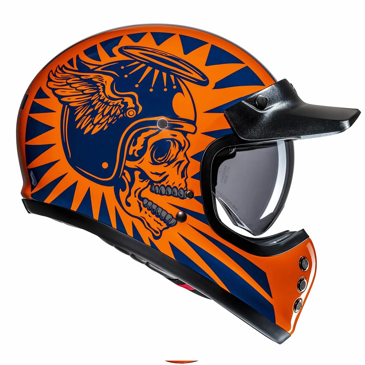 HJC, Zintegrowany kask motocyklowy V60 Flame MC27, M