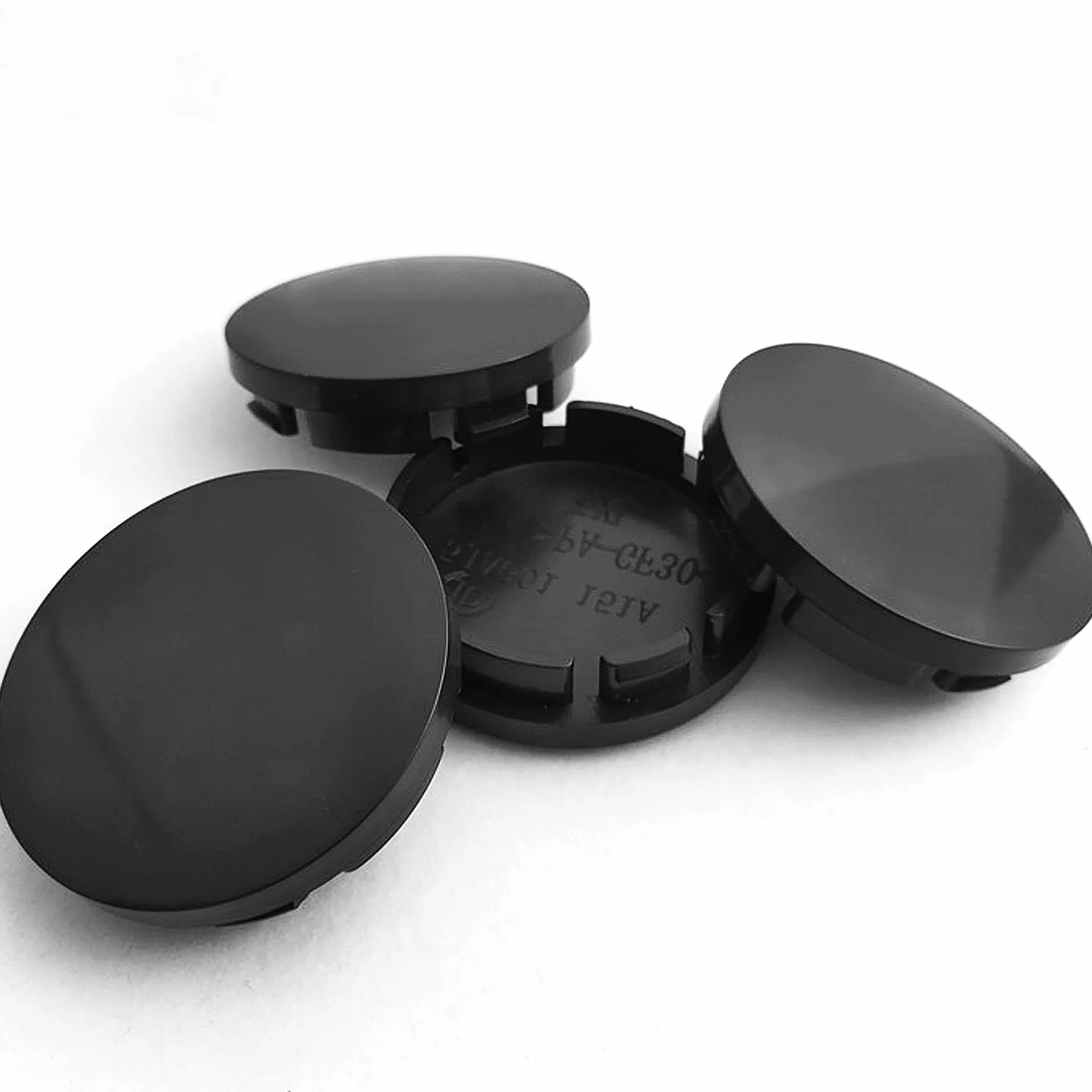 4 sztuki kołpaków kół 56 mm, uniwersalne kołpaki na piasty koła, uniwersalne nakładki na piasty ABS, czarne (OD 56 mm ID 51 mm)
