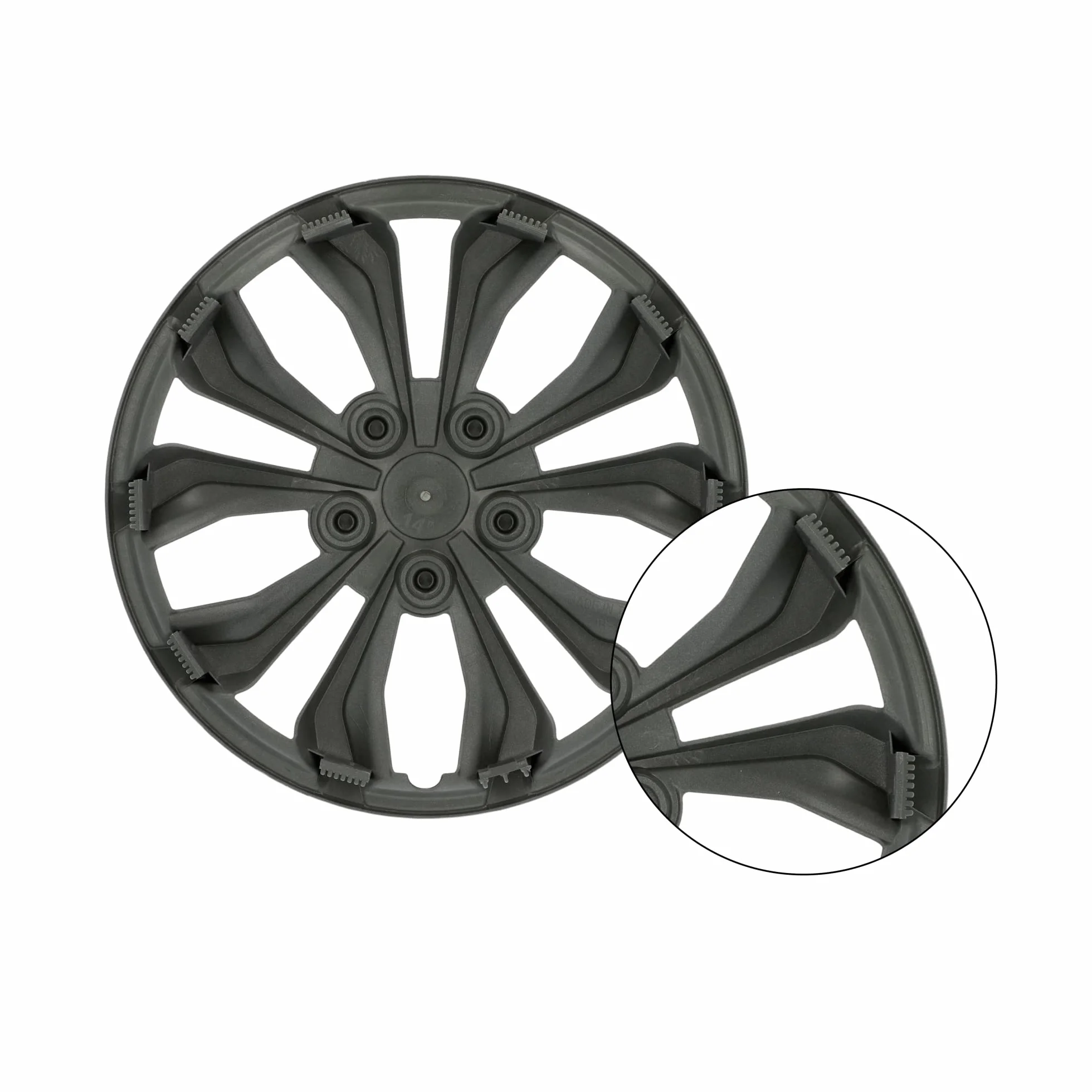 Goodyear klipsy na kołpaki 35 cm czarne srebrne zestaw 4