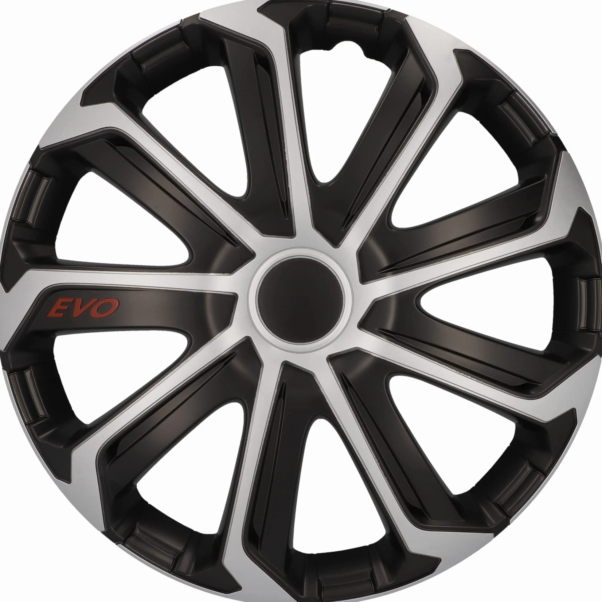 Cartrend Evo 14" kołpaki do felg stalowych ABS odporne na uderzenia czarny srebrny