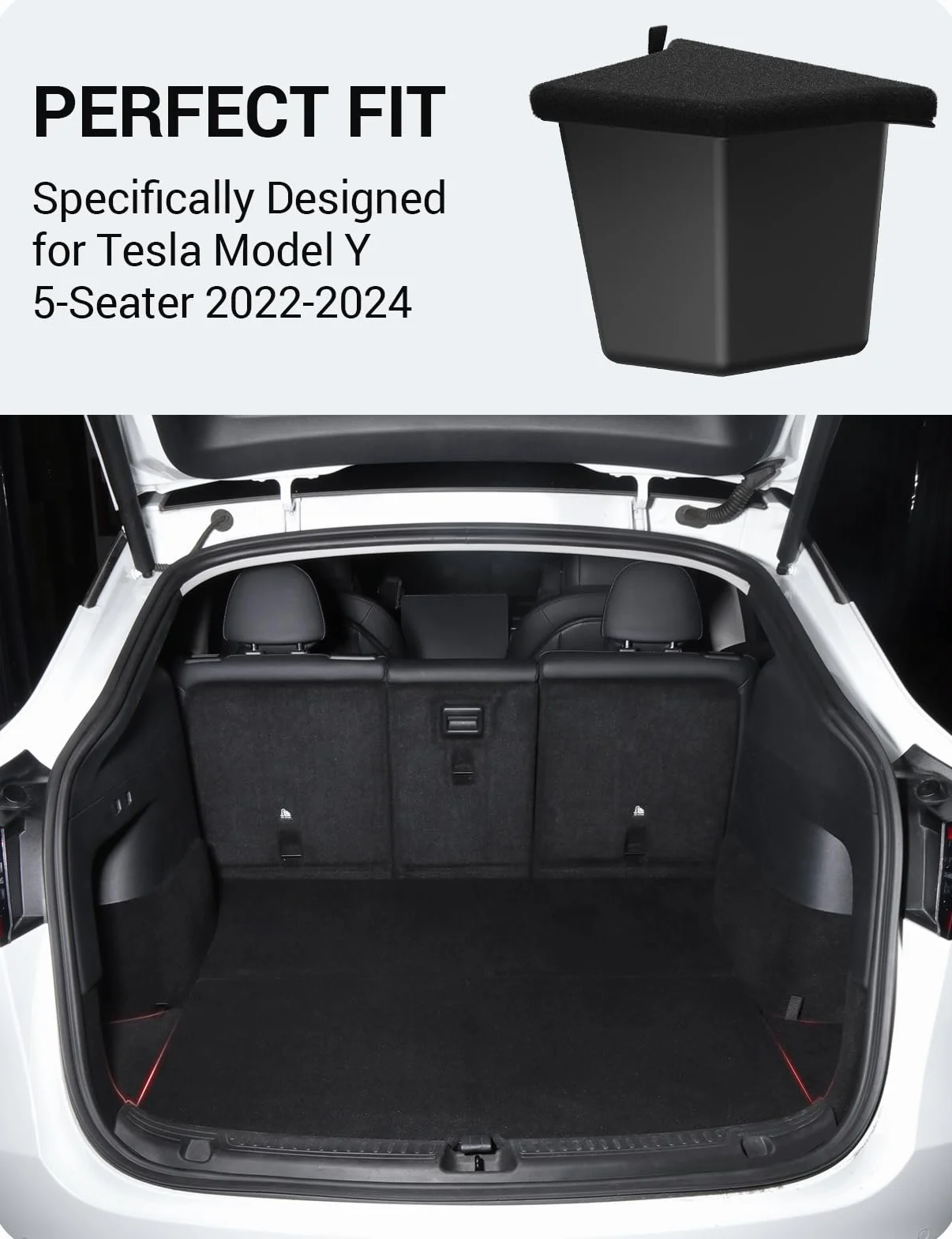 BASENOR Organizator Bagażnika Dla Tesla Model Y 2022-2024 5 Miejsc Skrytka Boczna Wodoodporna Akcesoria Wnętrza