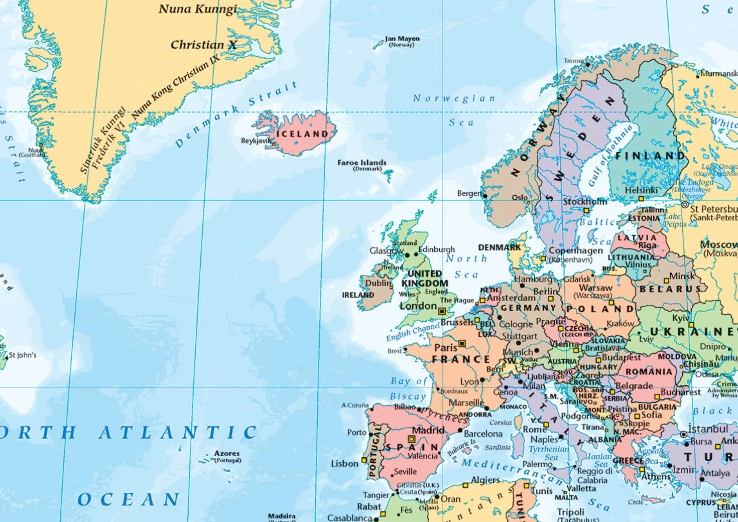 Collins Large World Wall Laminated Map (70 x 91.5 cm): Laminated map with flags, perfect for classroom, office and home