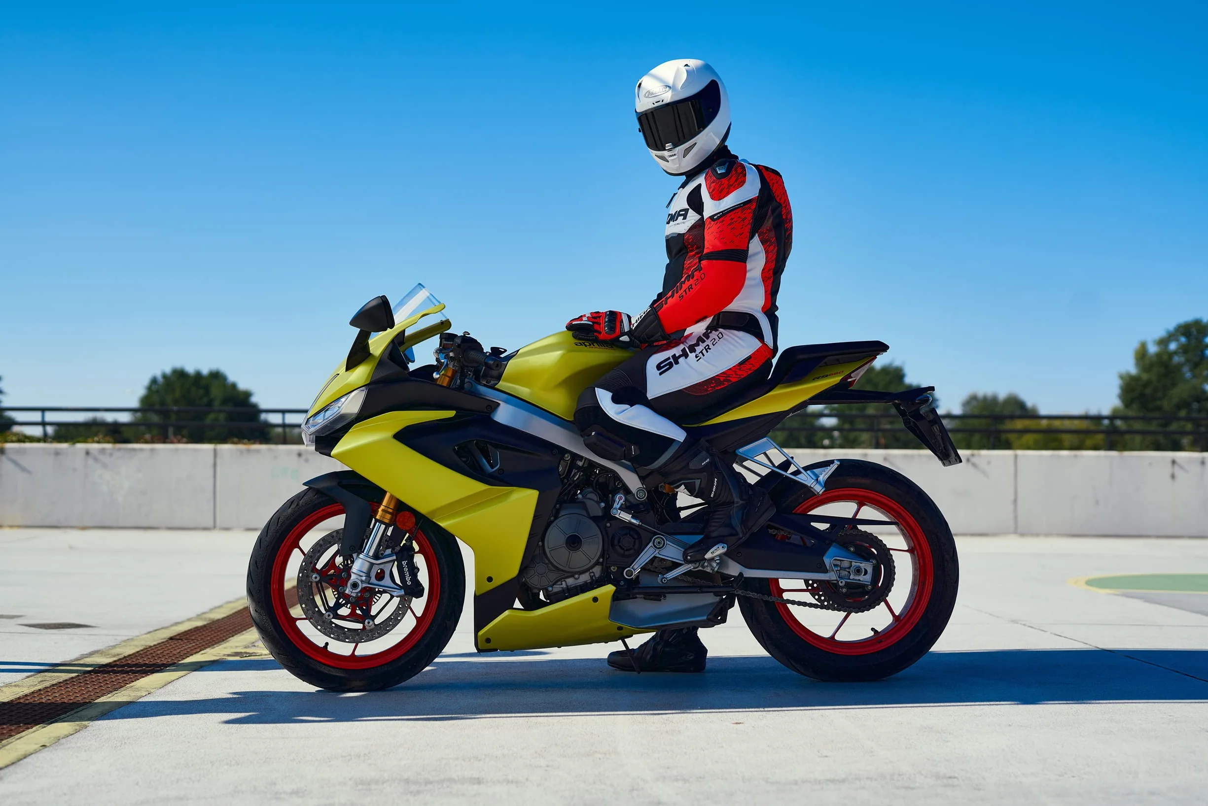SHIMA Męska kurtka motocyklowa STR 2.0, Fluo, 46