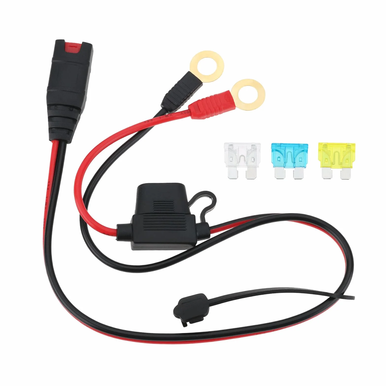 1 szt. GC008 do M10 oczkowe przewody zaciskowe wiązka przewodów inteligentnych ładowarek do akumulatorów kabel przedłużający do M10 (3/20.3 cm) rozmiar otworu kompatybilny z modelami G750
