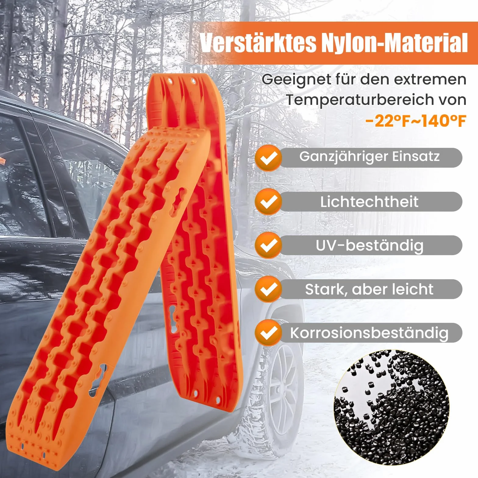 COSTWAY 2 sztuki maty trakcyjne 10T drabinka do opon offroad piasek błoto śnieg