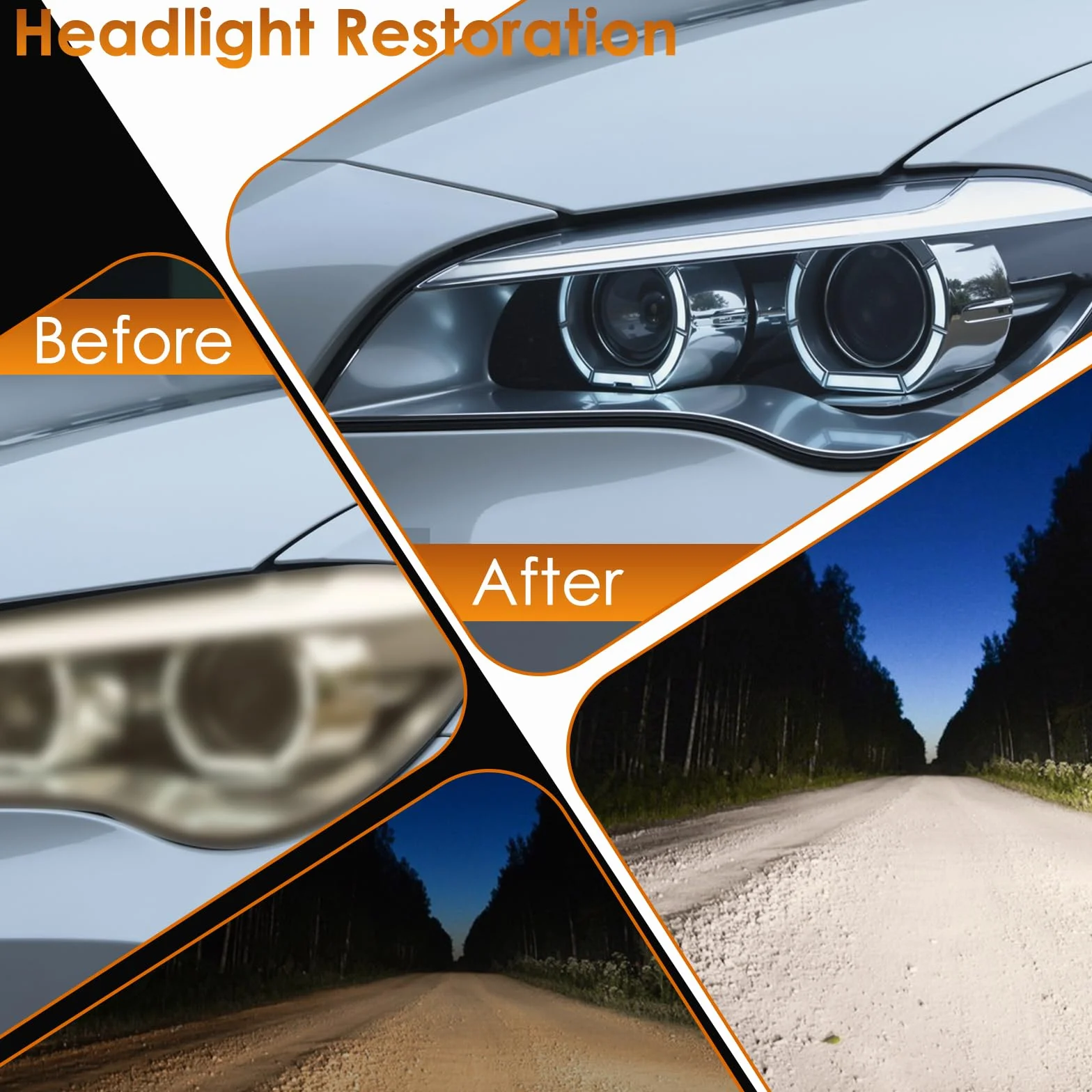 Zestaw do przygotowania reflektorów, 800 g, zestaw do polerowania reflektorów, zestaw naprawczy do reflektorów Headlight Restoration Kit do żółknięcia, utleniania