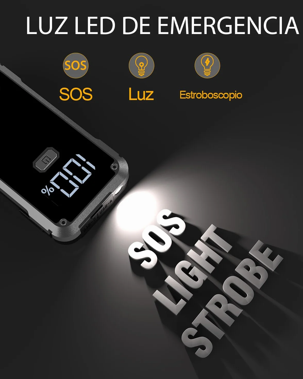 Starthilfe Powerbank, VoltSurge 4000A Spitzenstrom, VoltSurge pomoc przy starcie samochodu - Avviatore di emergenza, akumulator samochodowy 2000 A, rozrusznik