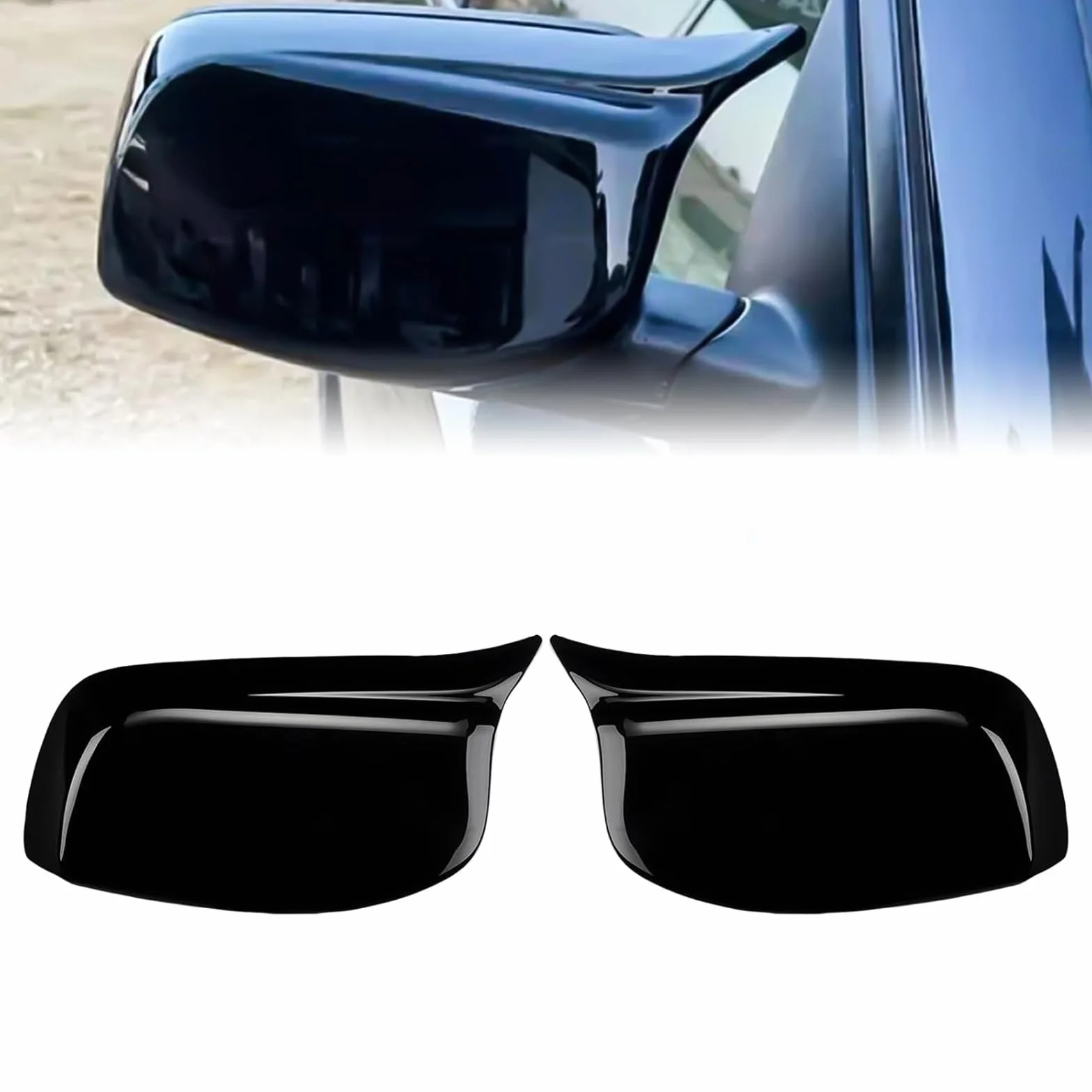 GEARMONSTER Osłona lusterka zewnętrznego BMW seria 5 E60 E61 błyszcząca czerń