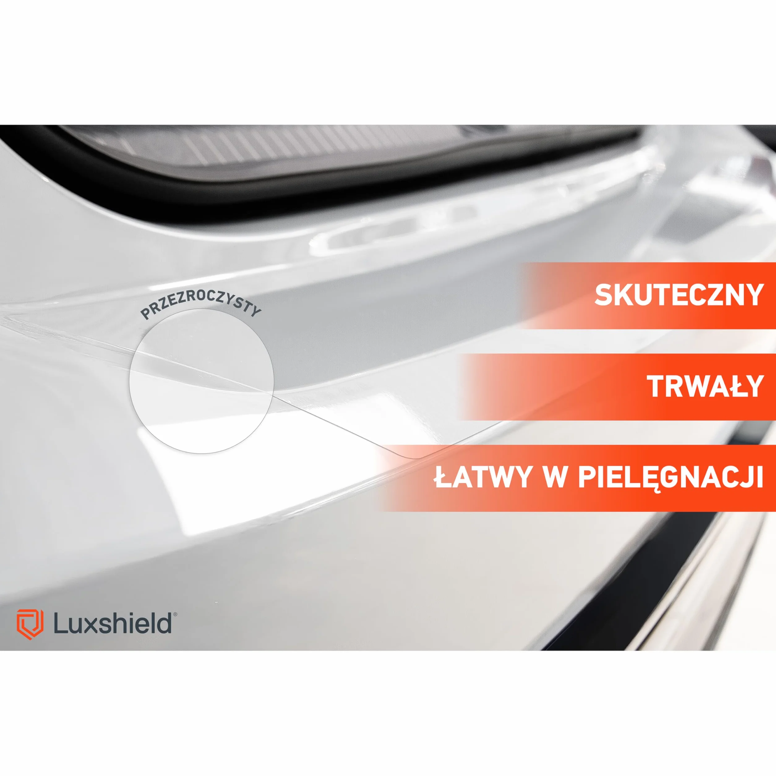 Luxshield folia ochronna na krawędź załadunkową kompatybilny z Audi Q6 SUV e-tron GF I 2024-2026 - ochrona przed zarysowaniami, folia ochronna na lakier - przezroczysty błyszczący