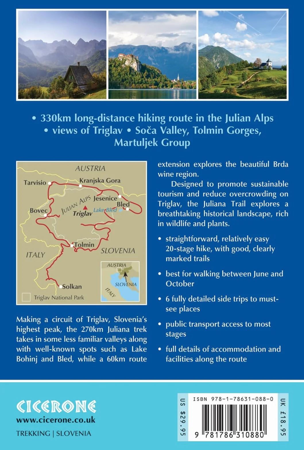 Trekking Slovenia's Juliana Trail: Three-Week Trek: Bled, Triglav and the Julian Alps